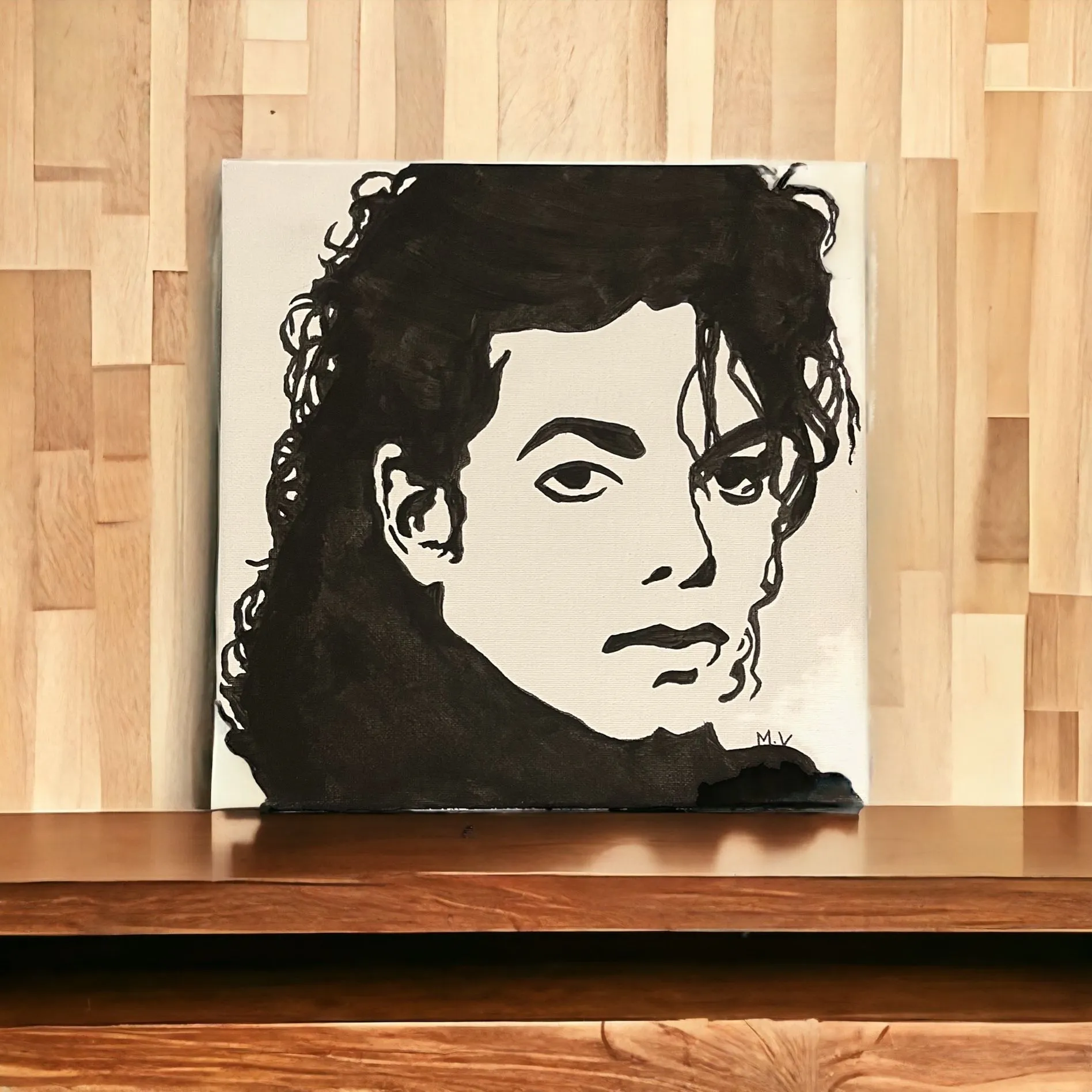 Product image for Michael Jackson Silhouette Canvas Painting