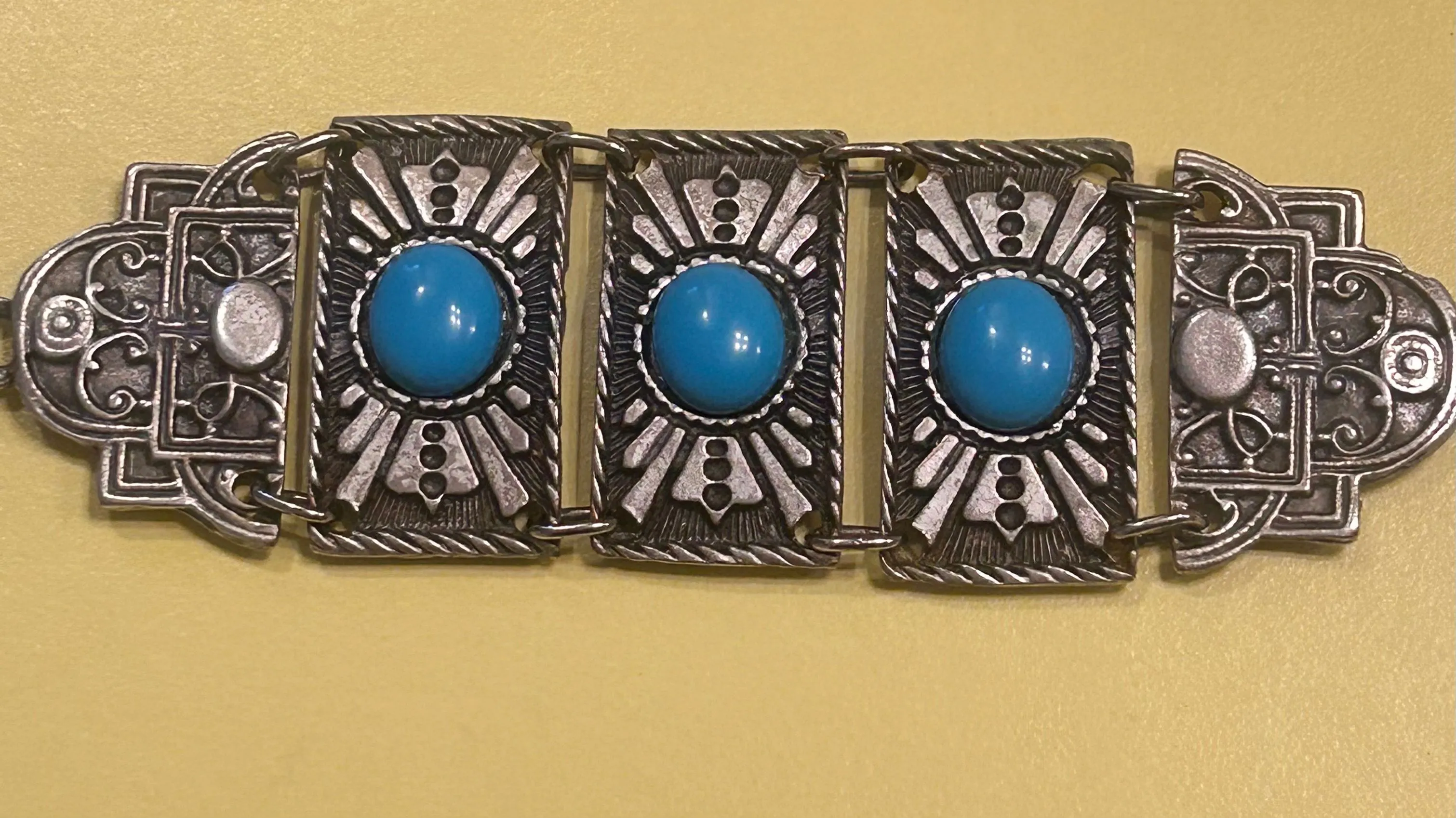 Product image for #1 Mexican Native Indian Design panel Bracelet 8"