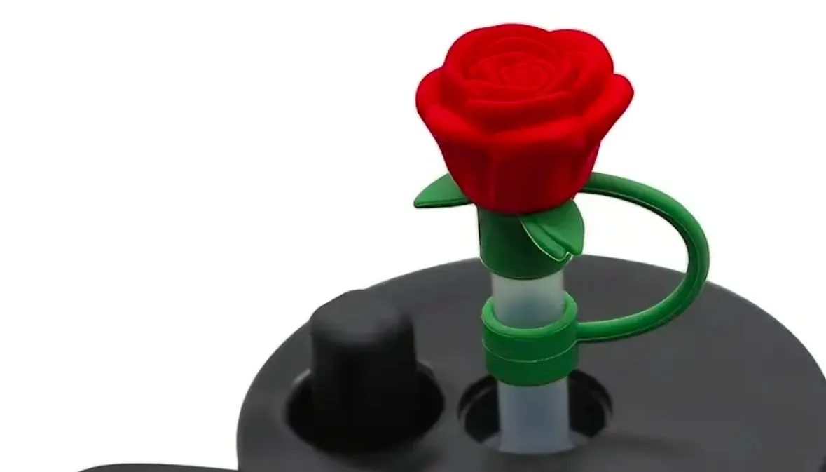 Product image for Straw cover - red rose