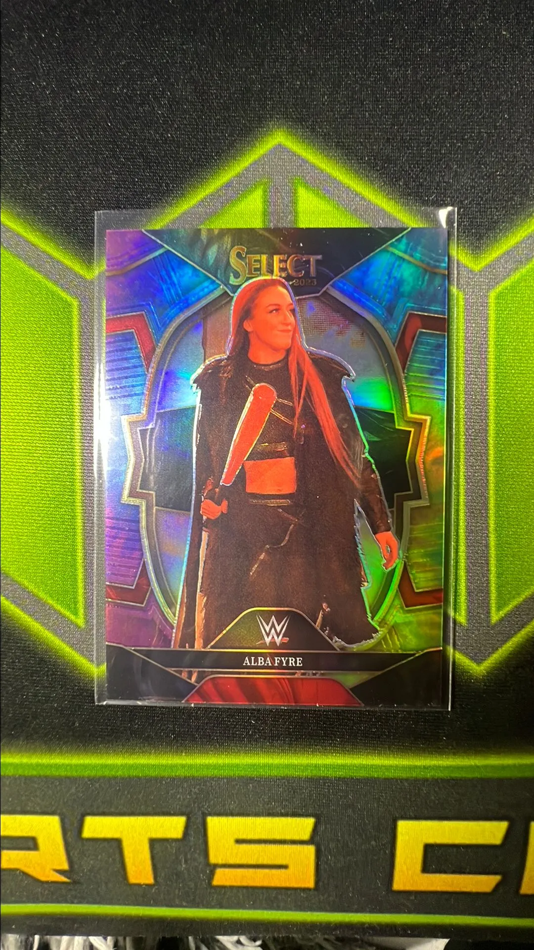 Product image for 2023 Alba Fyre WWE Panini Select Prizm Tie Dye /25 Refractor