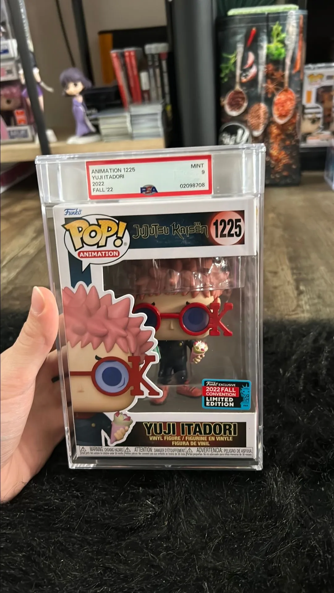 Product image for Yuji Itadori 1225, PSA 9 Graded, Jujutsu Kaisen, 2022