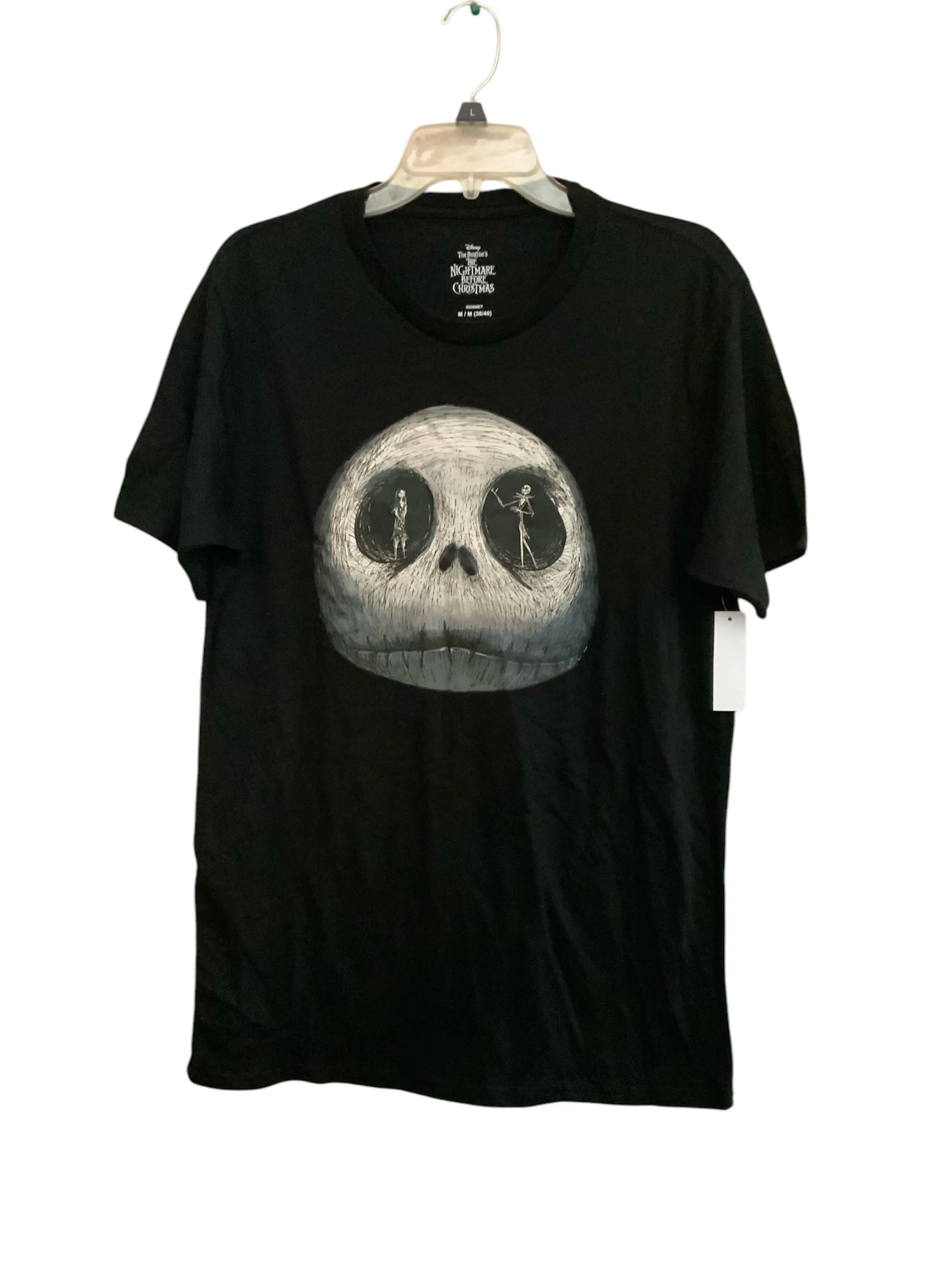Product image for Nightmare Before Christmas Size M Black Graphic T-Shirt