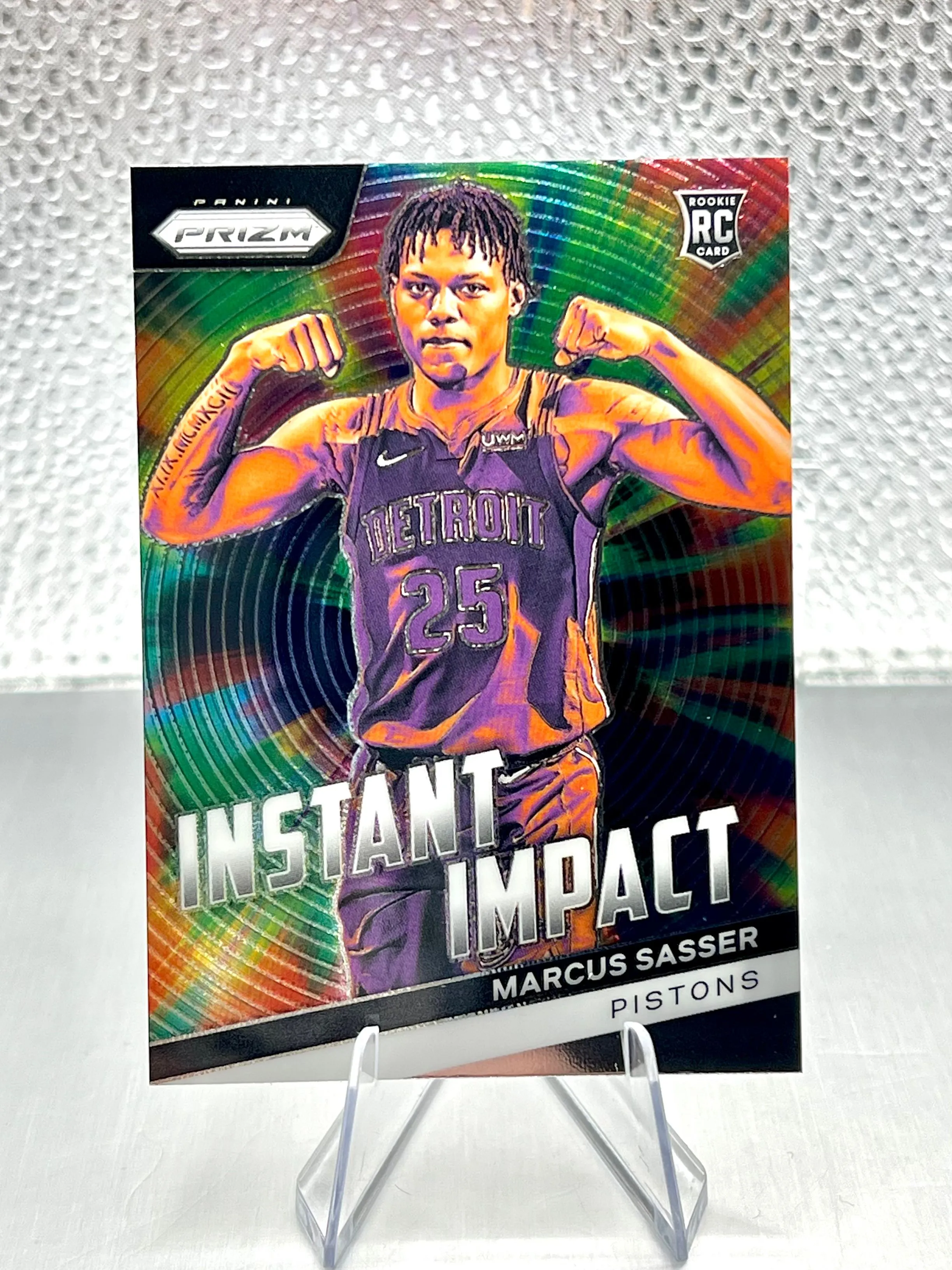 Product image for 2023-24 Panini Prizm Instant Impact #22 Marcus Sasser RC - Detroit Pistons