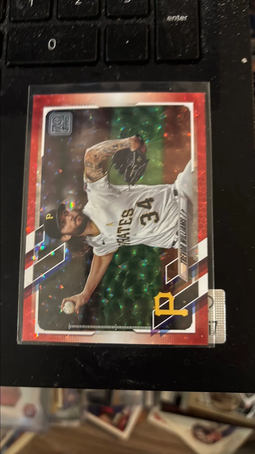 Product image for Trevor Williams 2021 topps red foil /199 Pirates