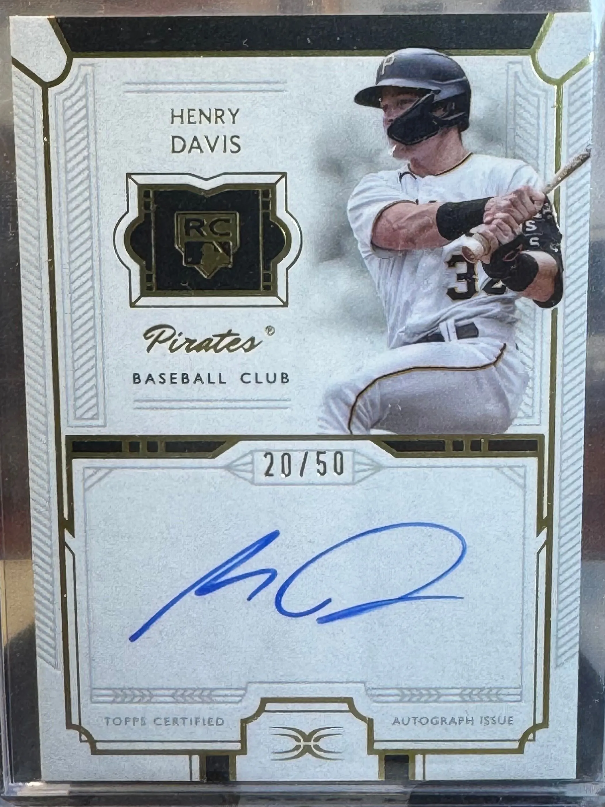 Product image for 2024 Topps Definitive Collection HENRY DAVIS Rookie Certified on card AUTO RC 20/50