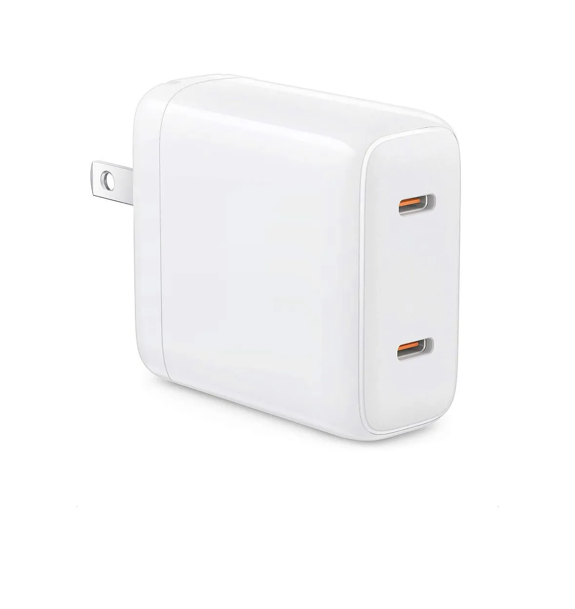 Product image for USB C Charger, 40W PD Charger, Fast Charger with Foldable Plug, Dual 20W Charger