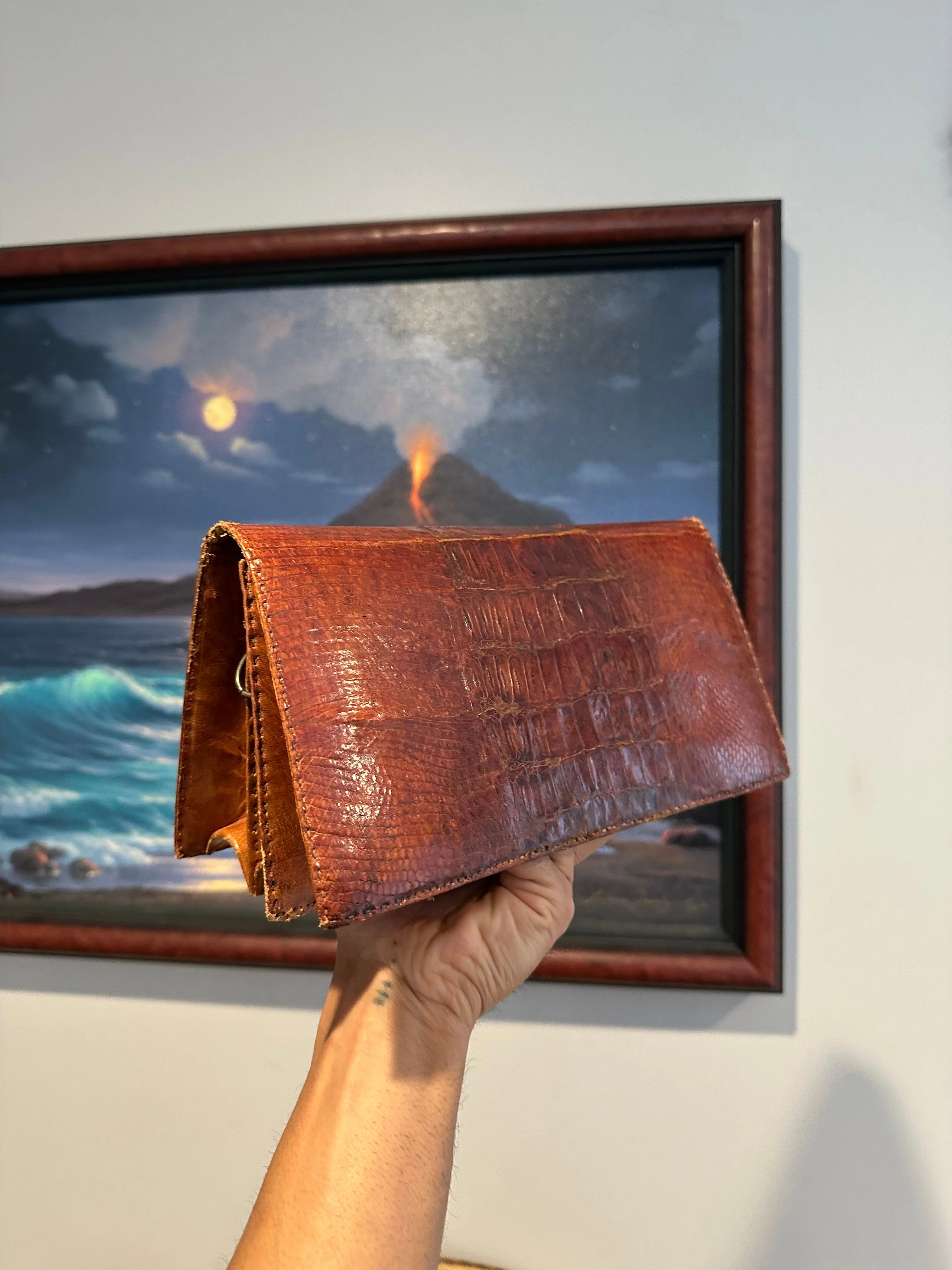 Product image for Vintage Crocodile Clutch/ Crossbody