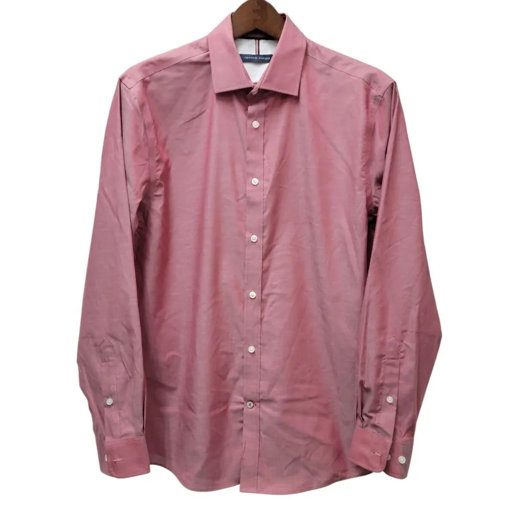 Product image for Tommy Hilfiger Men's Slim-Fit Non-Iron Long-Sleeves Shirt Size 16 32/33