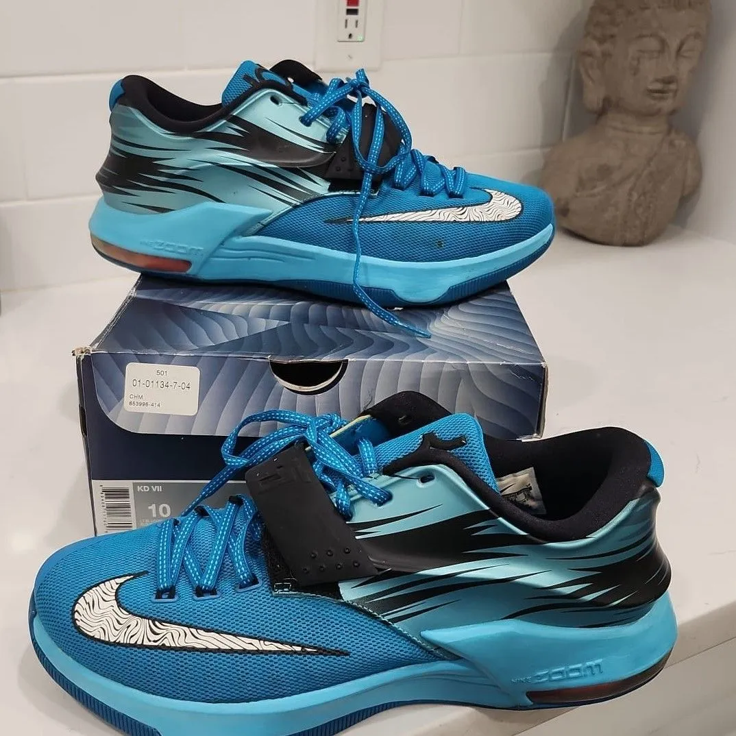 Product image for NIKE KD 7 VII CLEAN WATER LIGHT BLUE WHITE 653996-414 MEN