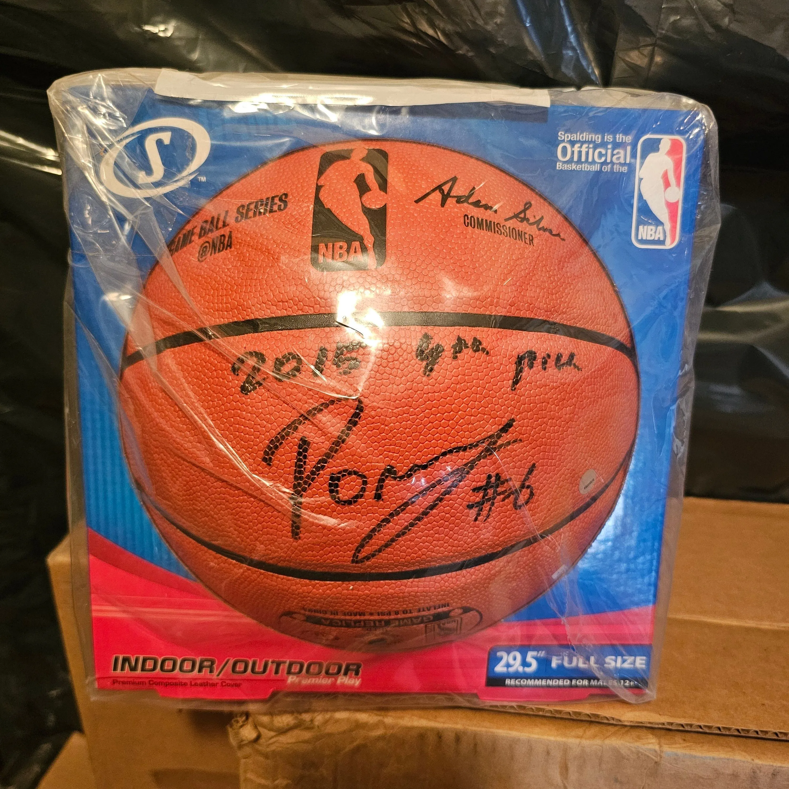 Product image for Kristaps Porzingis Autographed Basketball W/ Inscription!!!