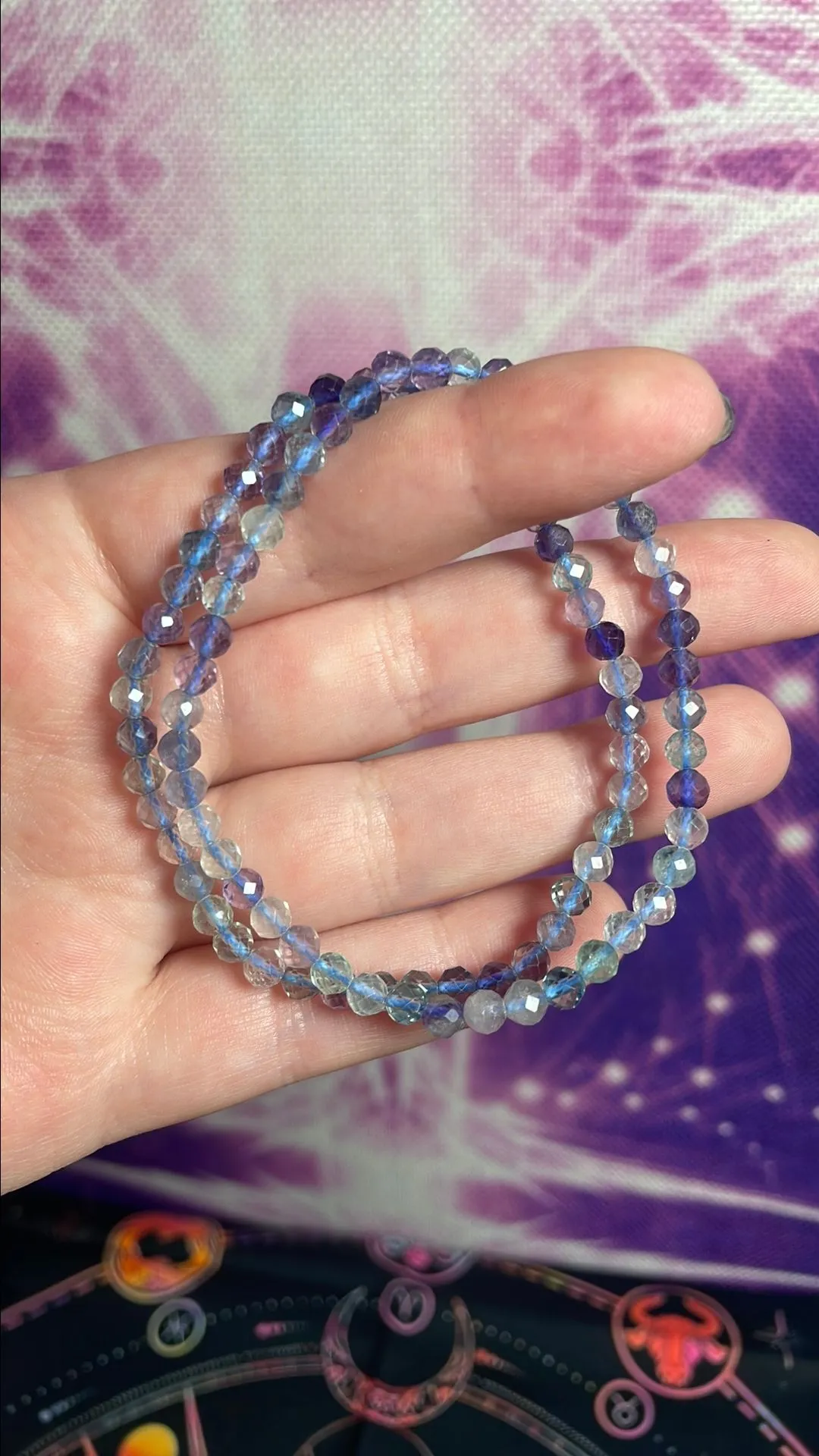 Product image for 4MM Faceted Fluorite Bracelet
