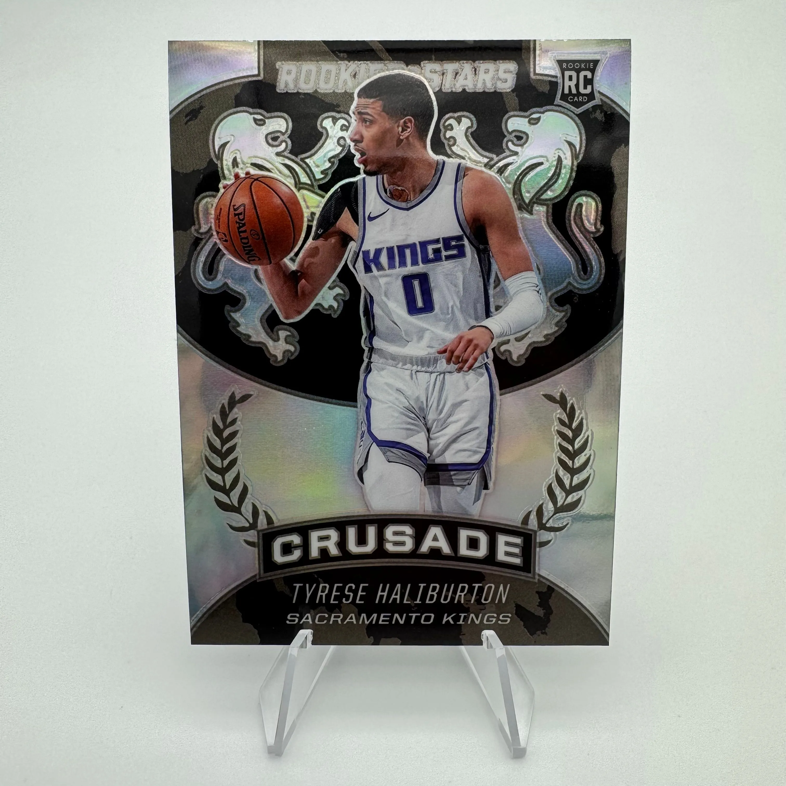 Product image for Tyrese Haliburton 2020-21 Rookies & Stars RC Crusade Silver Prizm