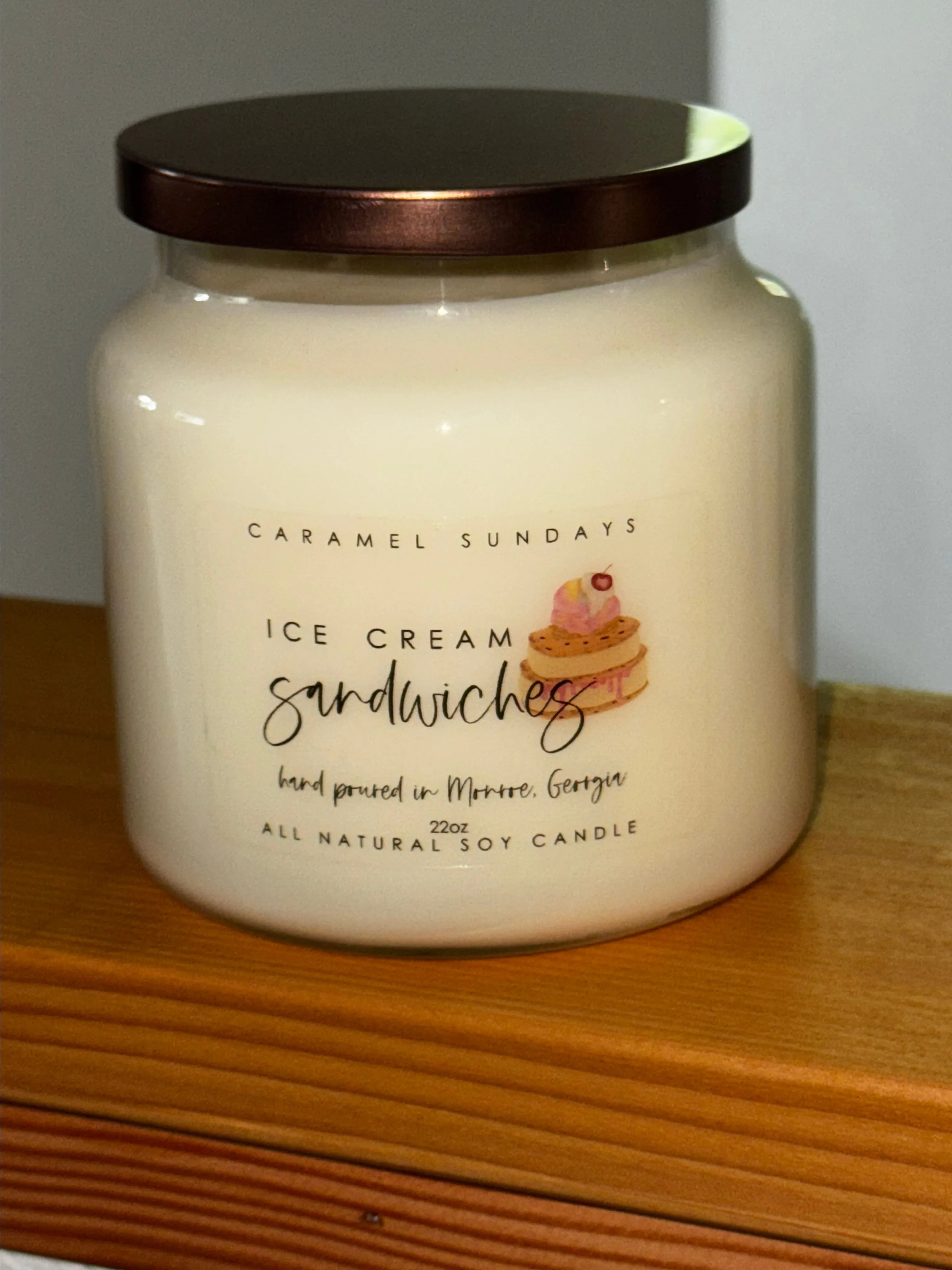 Product image for Caramel Sundays "Ice Cream Sandwiches" 2 Wick Candle