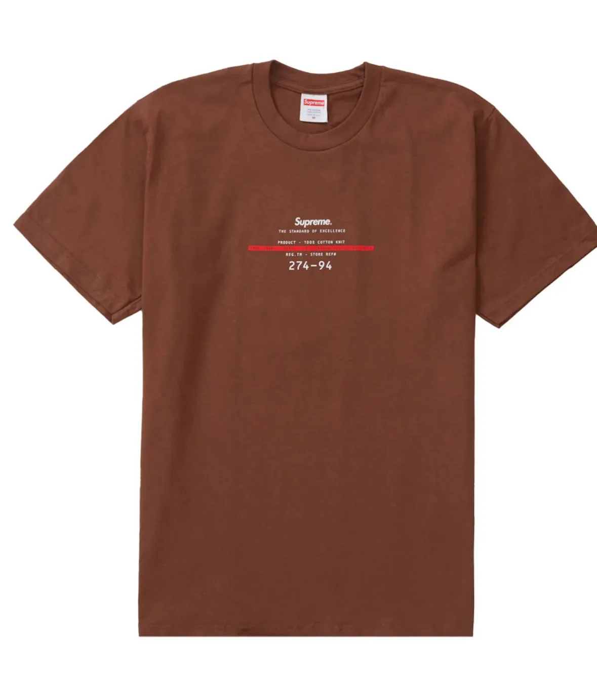 Product image for 2024 Supreme Standard Tee 'Brown' [Size XL]