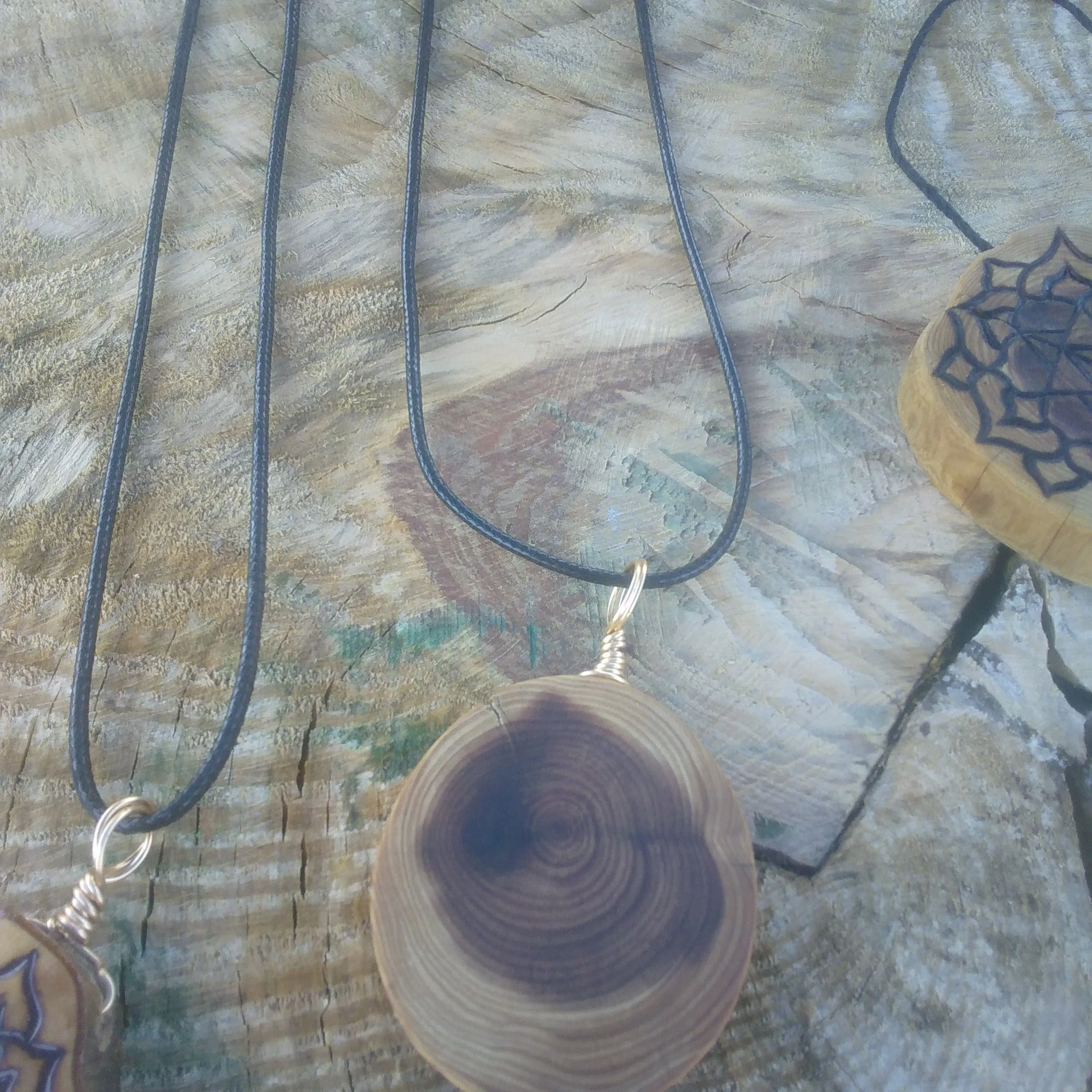 Product image for Blank Cedar Pendant copper wrap