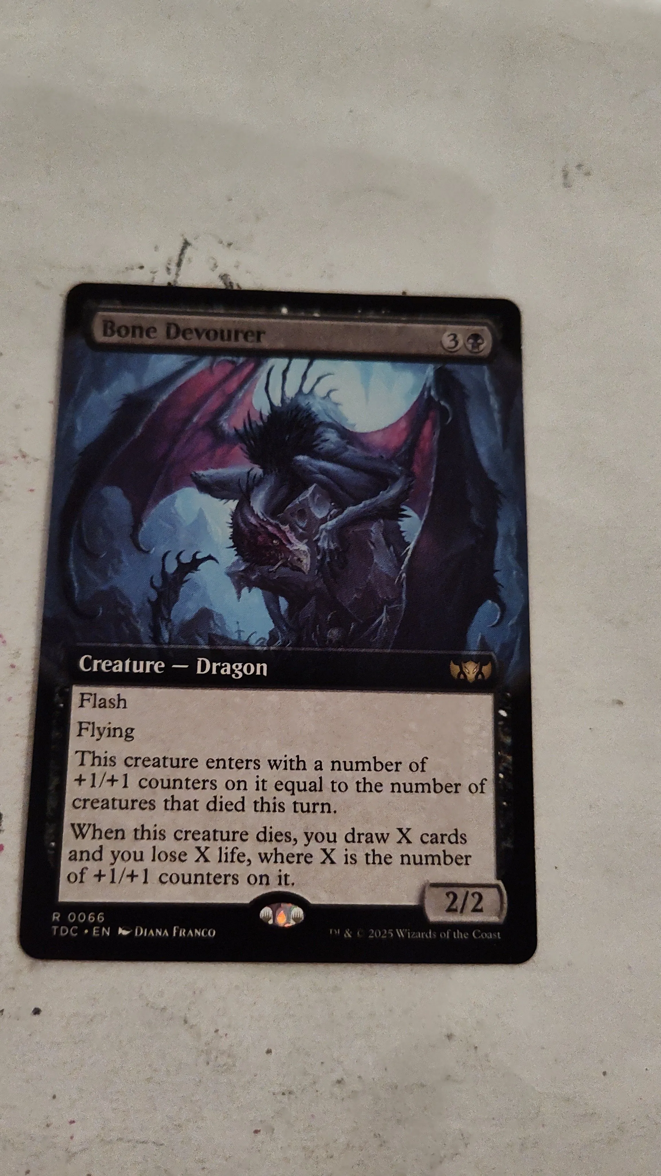 Product image for MTG Tarkir Dragonstorm Borderless Bone Devourer 