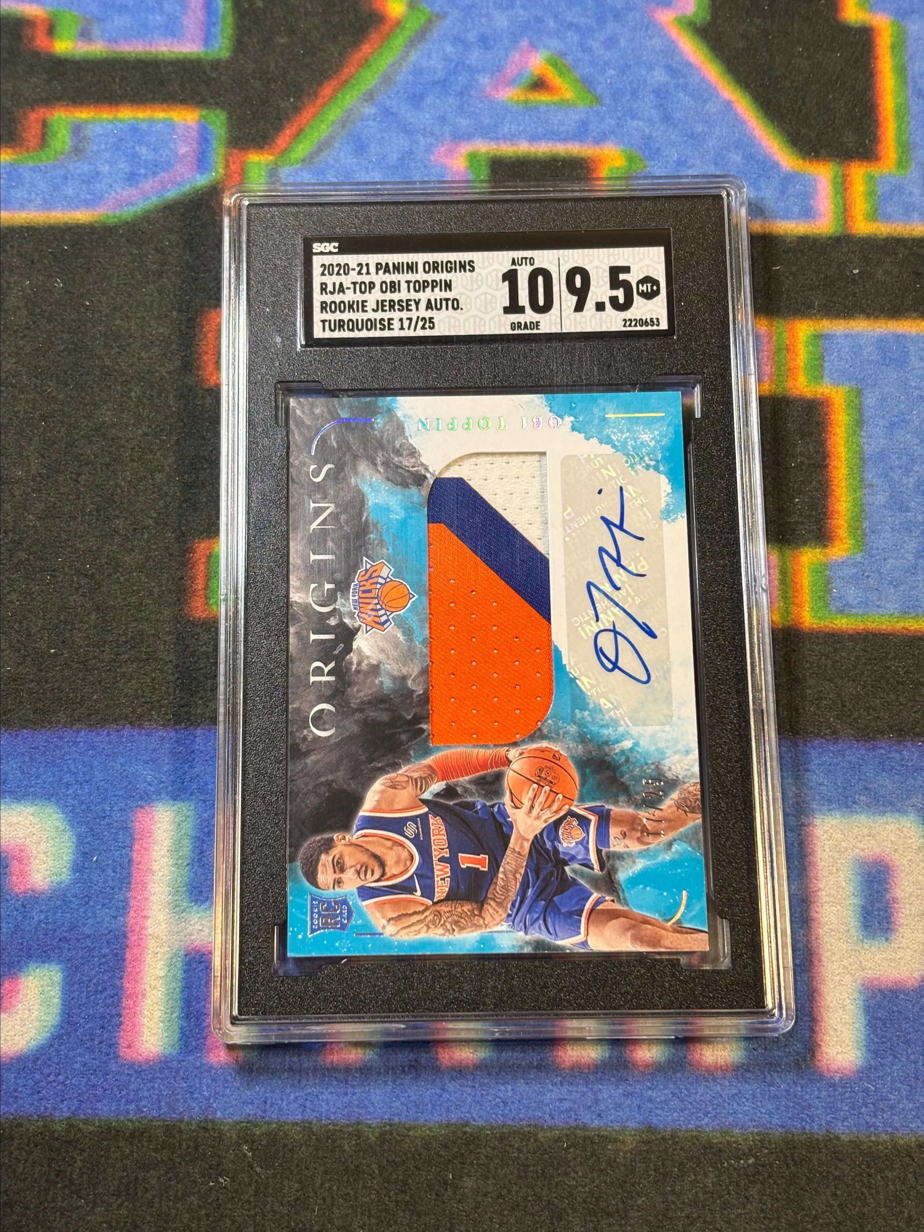 Product image for 2020 Panini Origins Obi Toppin RPA /25