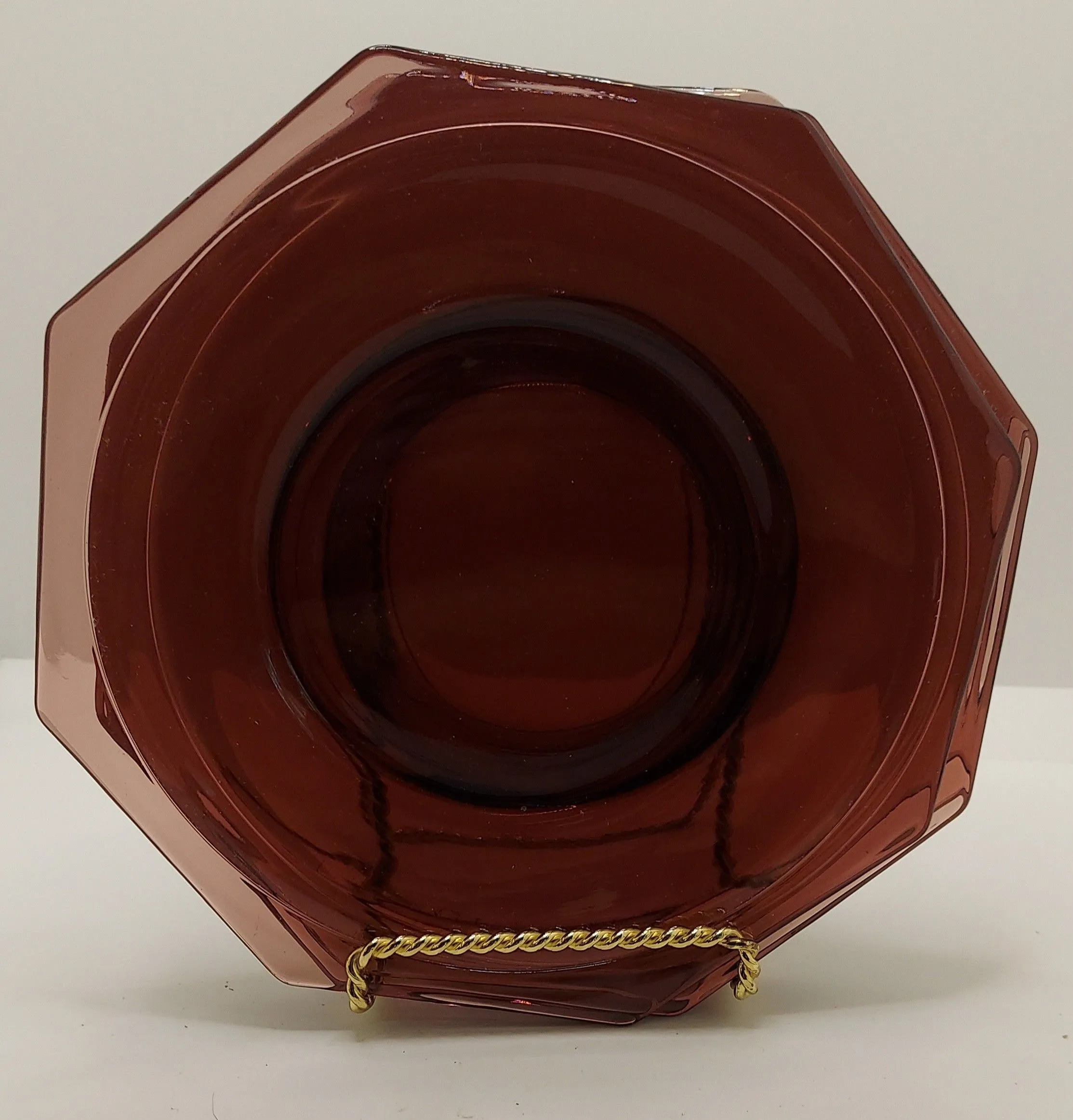 Product image for Vintage Set Of 8 Amethyst Plates Hazel Atlas Purple Art Glass Vingettes 1960s