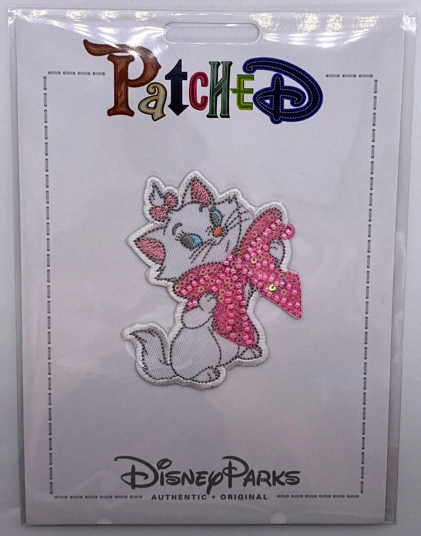 Product image for Disney Parks Patched MARIE Aristocats Beaded Patch 