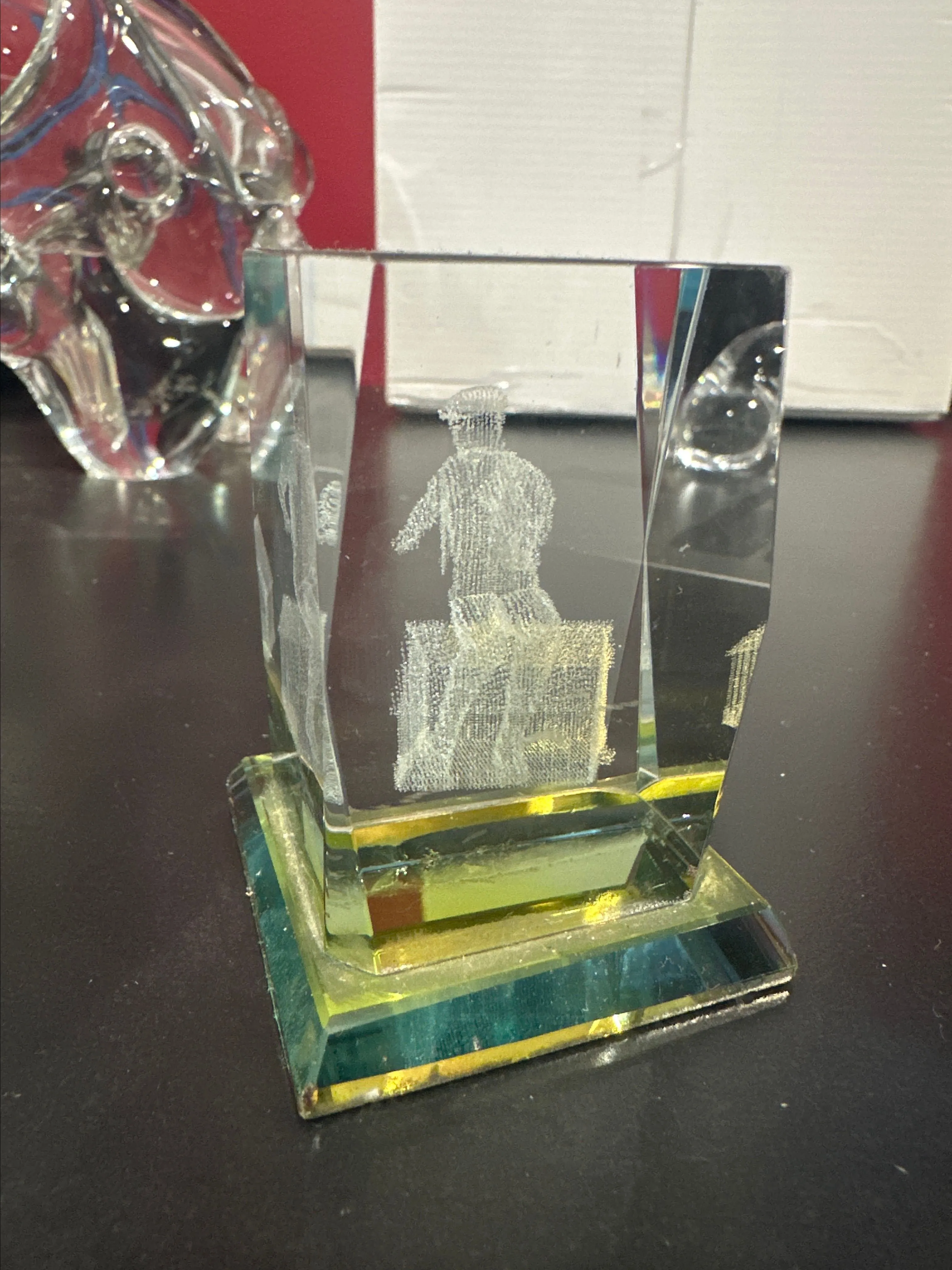 Product image for Crystal Cube Violinist