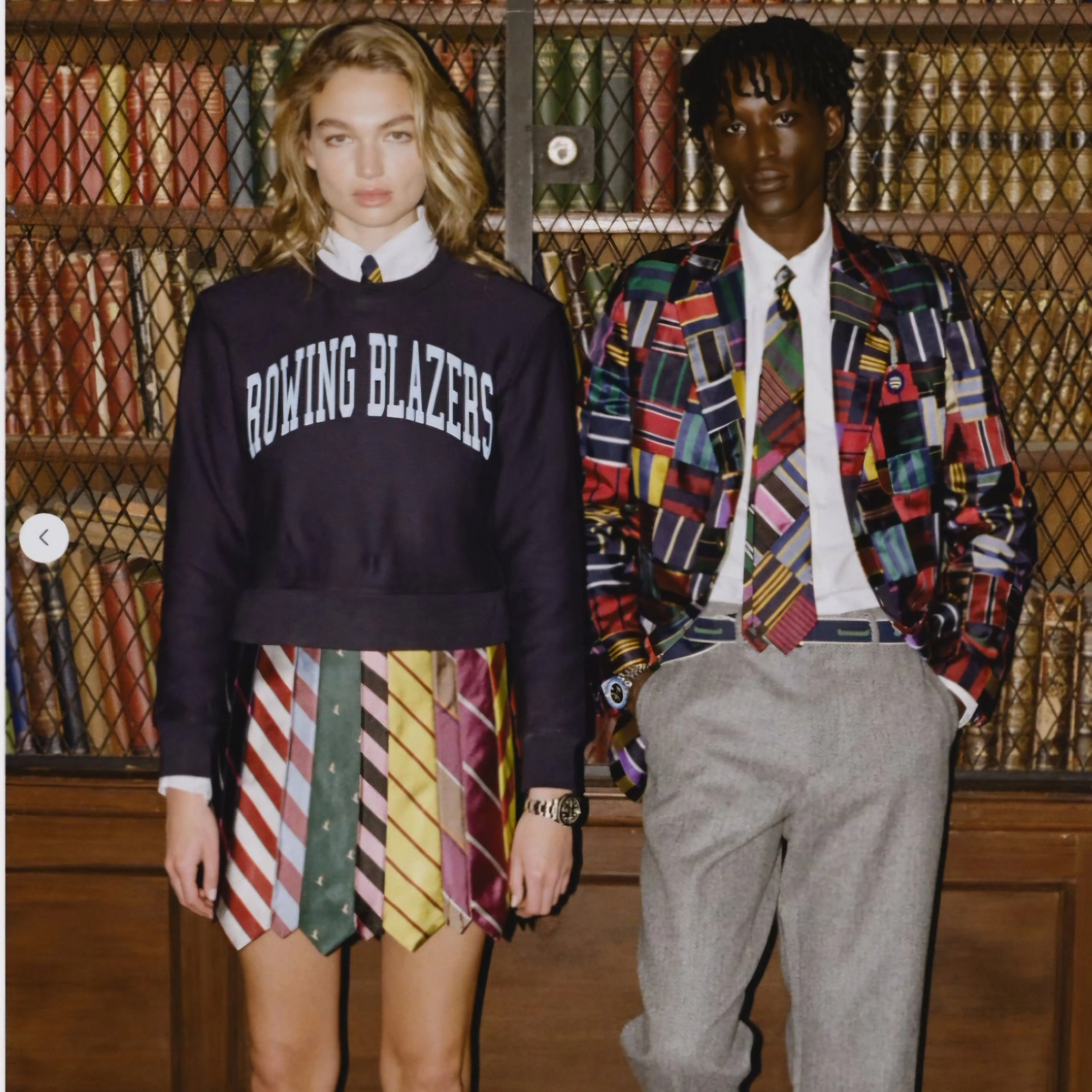 Product image for Y2k Graphic Sweater and Vintage Multicolored Swing Mini Skirt