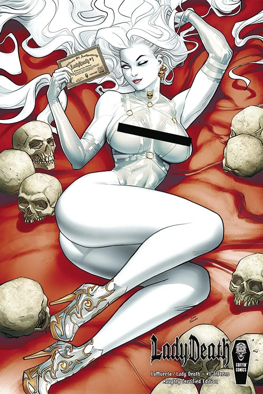 Product image for La Muerta / Lady Death: Inferno  #1 Richard Ortiz  Naughty