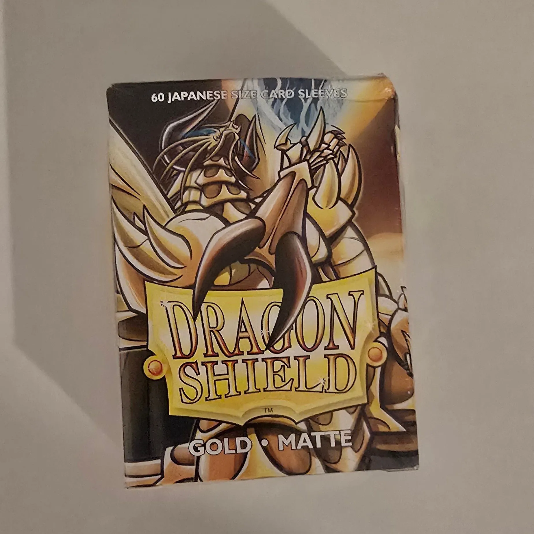 Product image for Dragon Shield Matte Japanese 60 count sleeves gold
