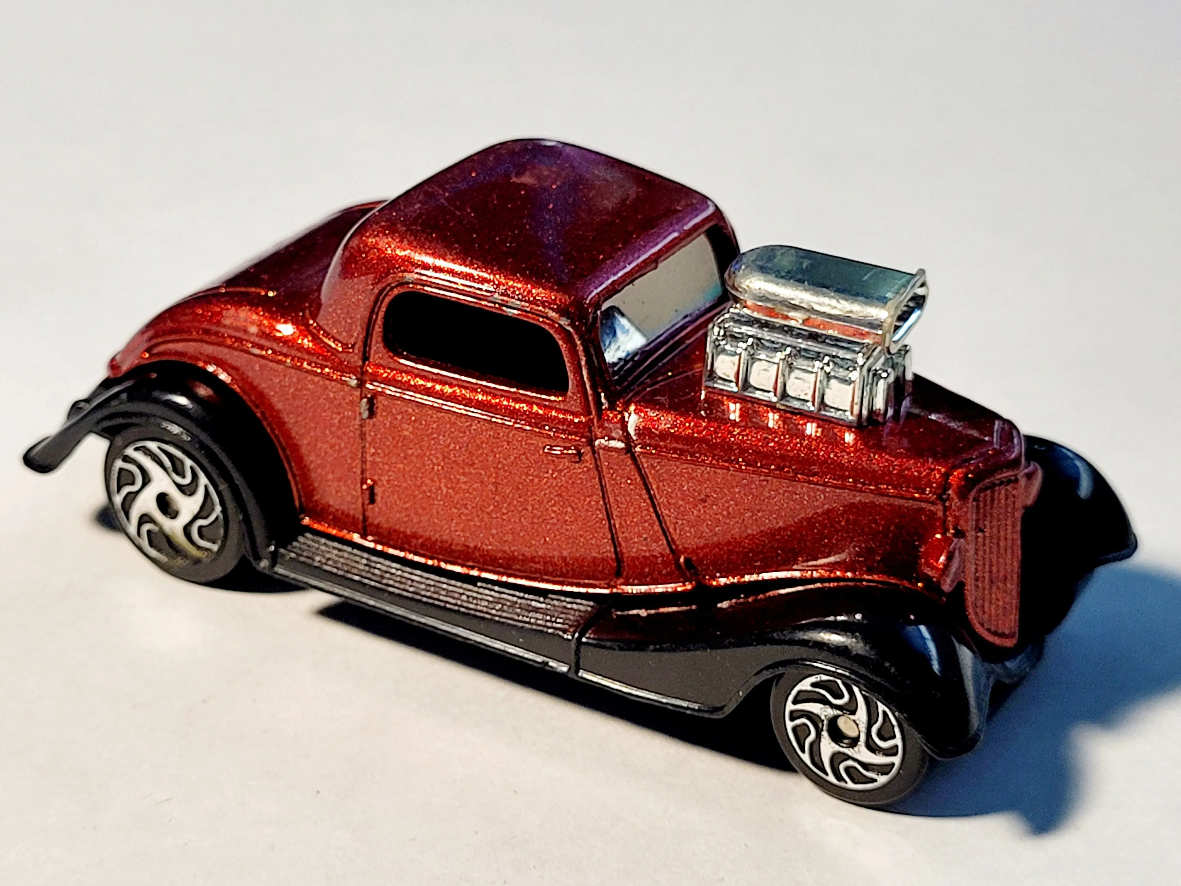 Product image for Racing Champions 1934 Ford 3-Window Coupe Hot Rod Red/Black Die-Cast 1:64 Car Some scuffs see Pics. 