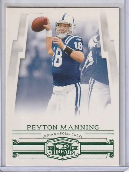 Product image for *SP* 2007 Donruss Threads Peyton Manning #18 (Green #'d 030/200)