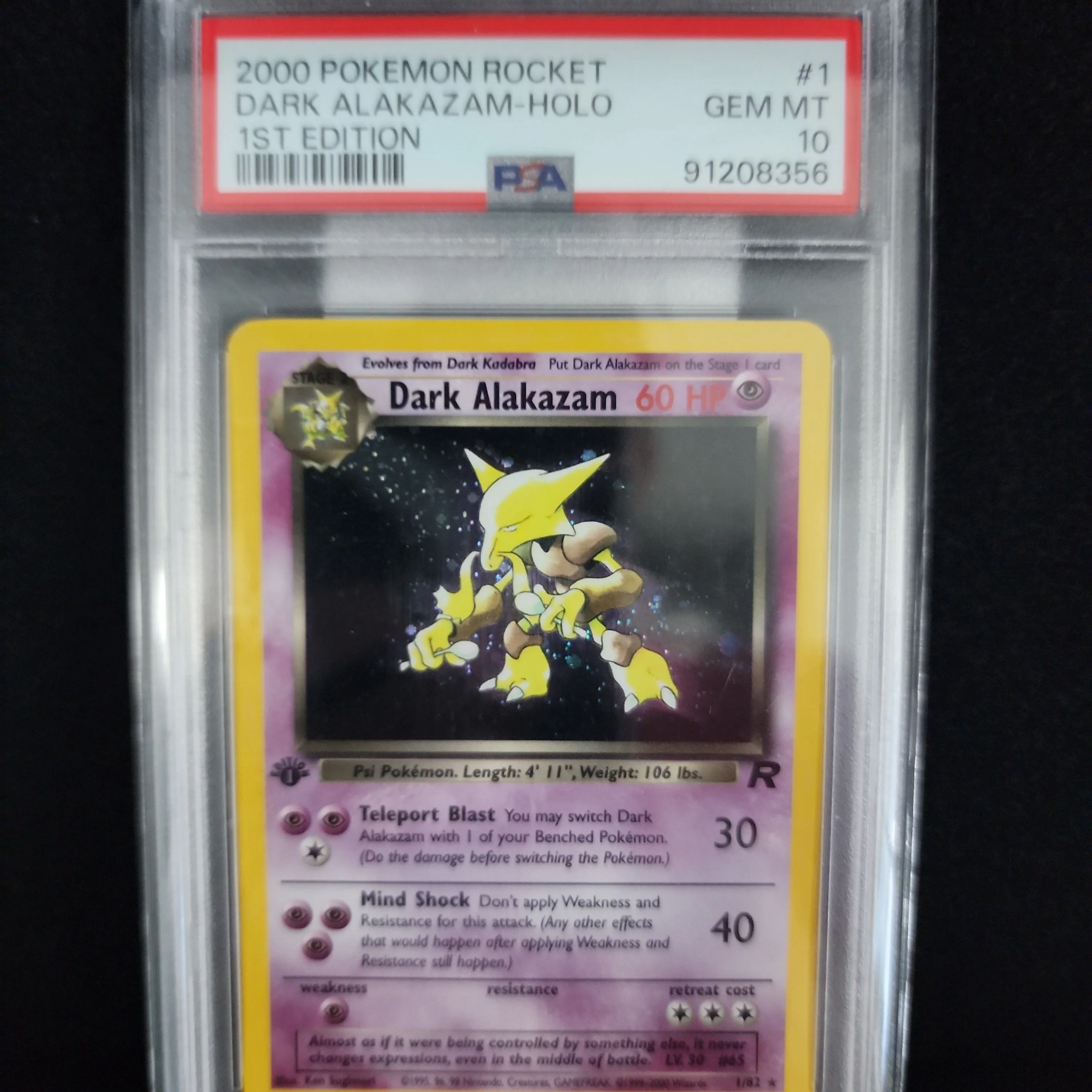 2000 Pokemon Rocket Dark Alakazam-Holo 1St Edition PSA GEM MT 10  Whatnot:  Shop, Sell, Connect