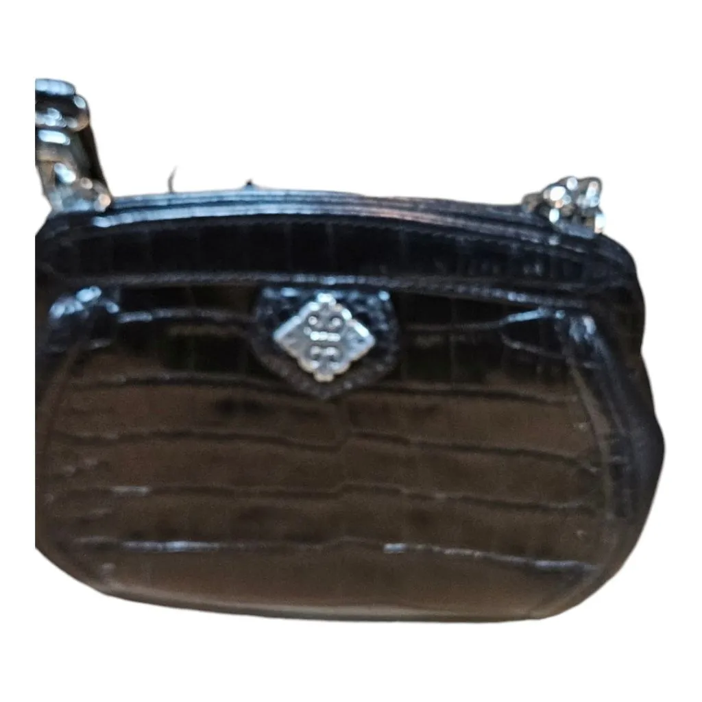 Product image for Brighton Black Leather Crossbody Bag