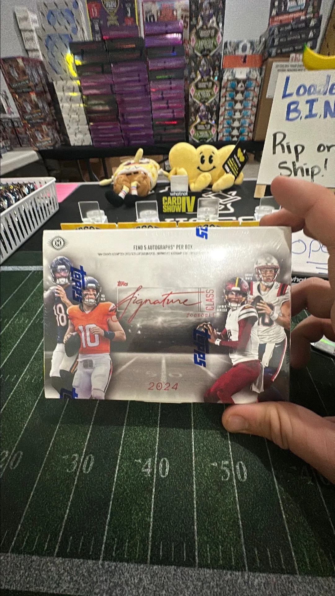 Product image for ( 1 ) 2024 Topps Signature Series Football Hobby Box 5 Autos Per + #'D Ripped Or Shipped