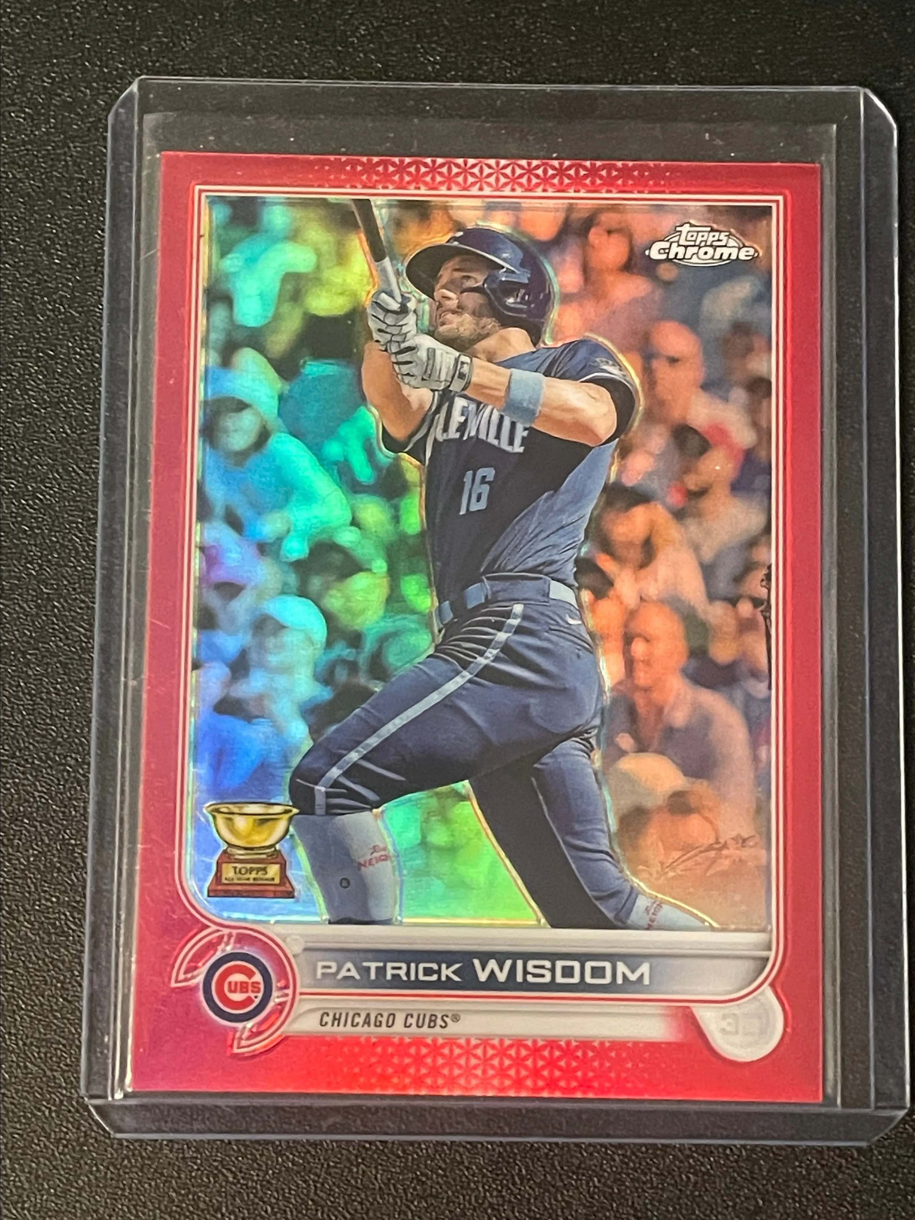 Product image for 2022 Topps Chrome Patrick Wisdom Red Refractor #3/5 - Chicago Cubs