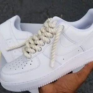 Product image for White Rope Lace AF1 - All Sizes