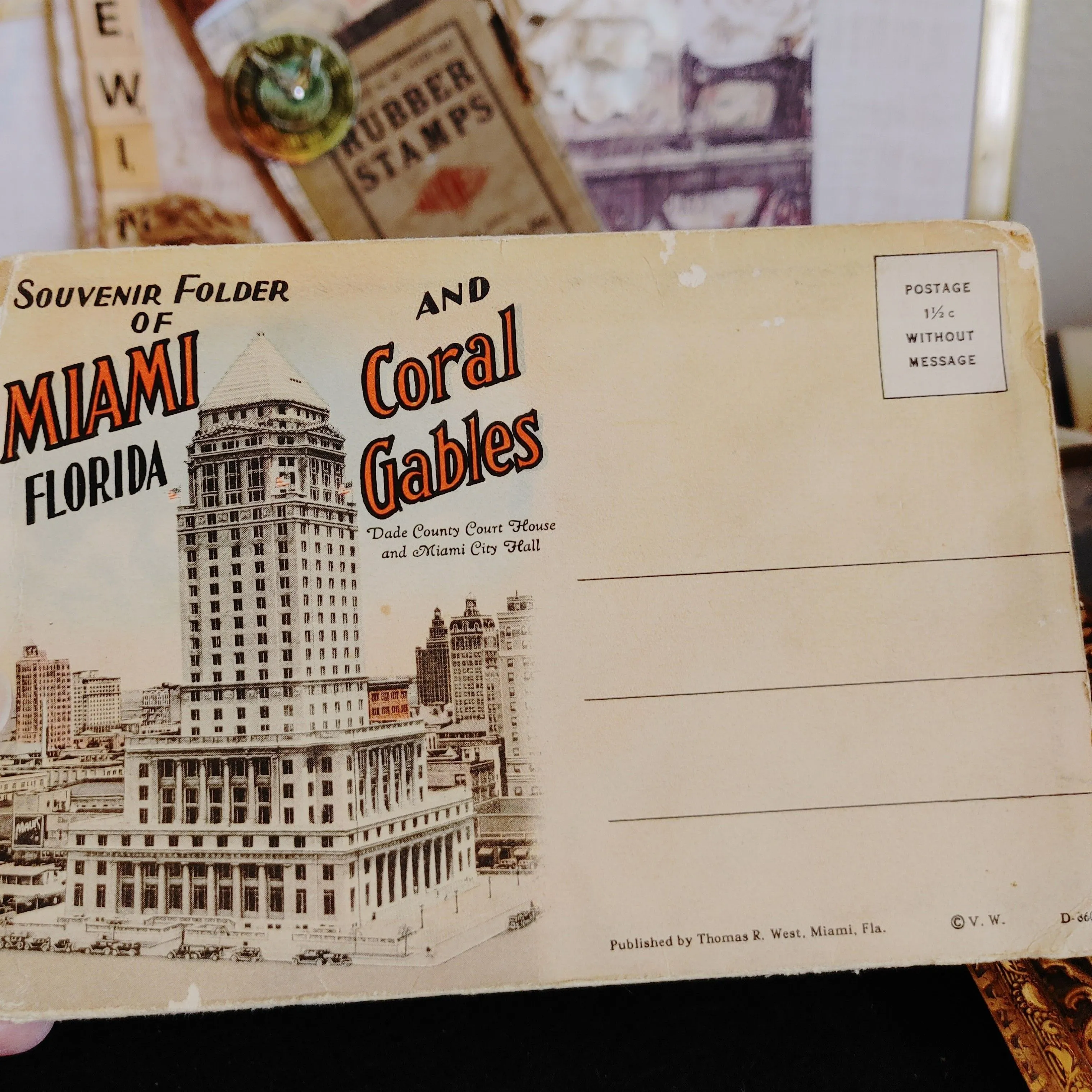 Product image for Old Souvenir of Miami Florida post cards