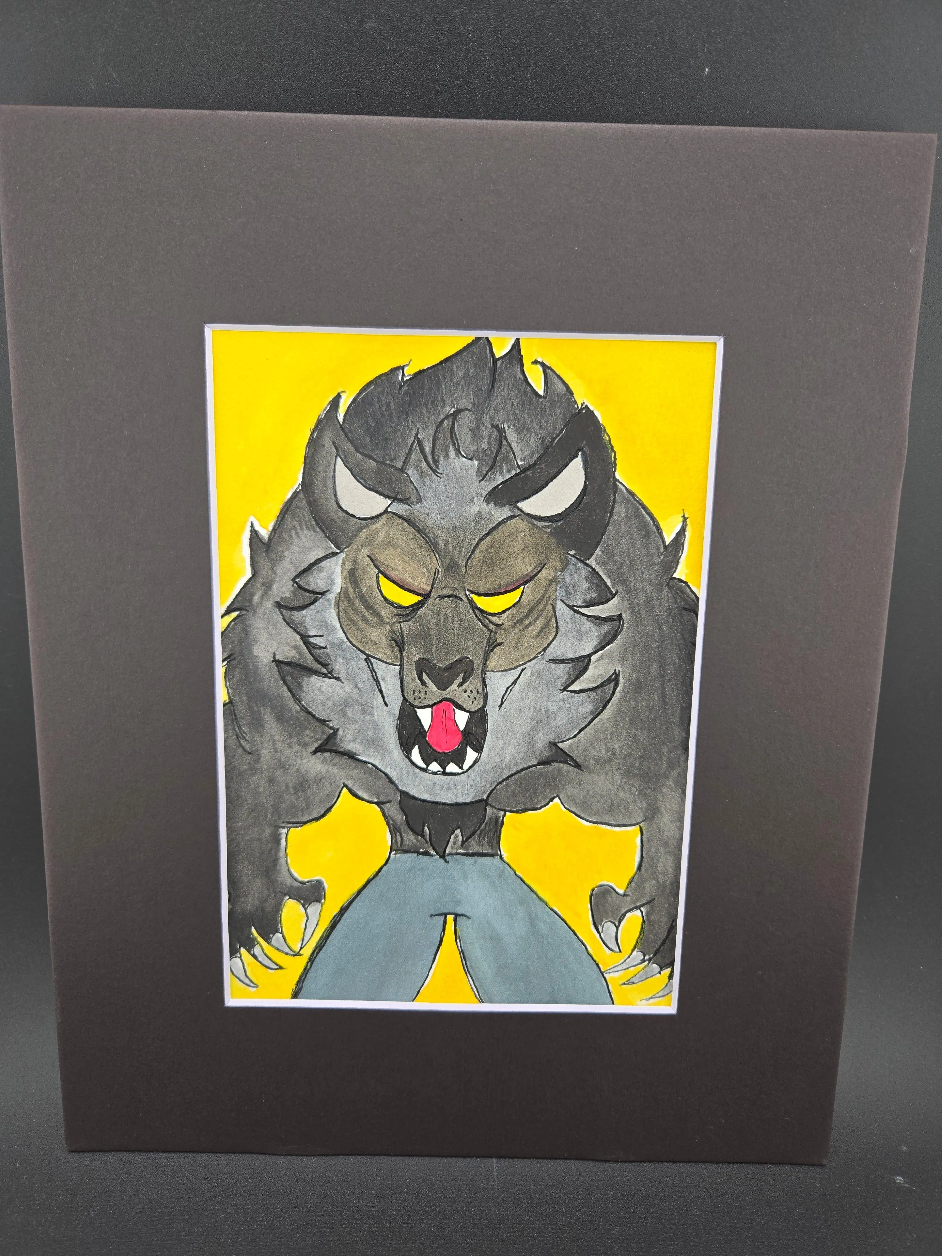 Product image for Watercolor Painting by me "Dogman"