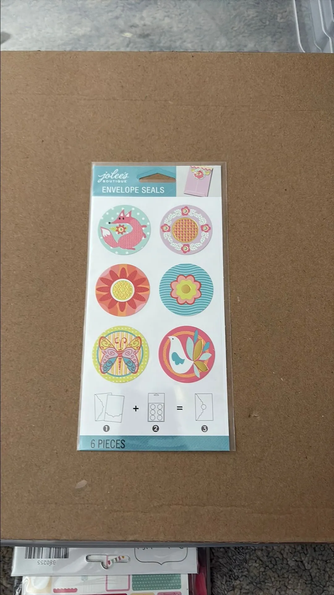 Product image for 0Bes Jolee's Boutique Envelope Seals or Journal Stickers, 6 pc
