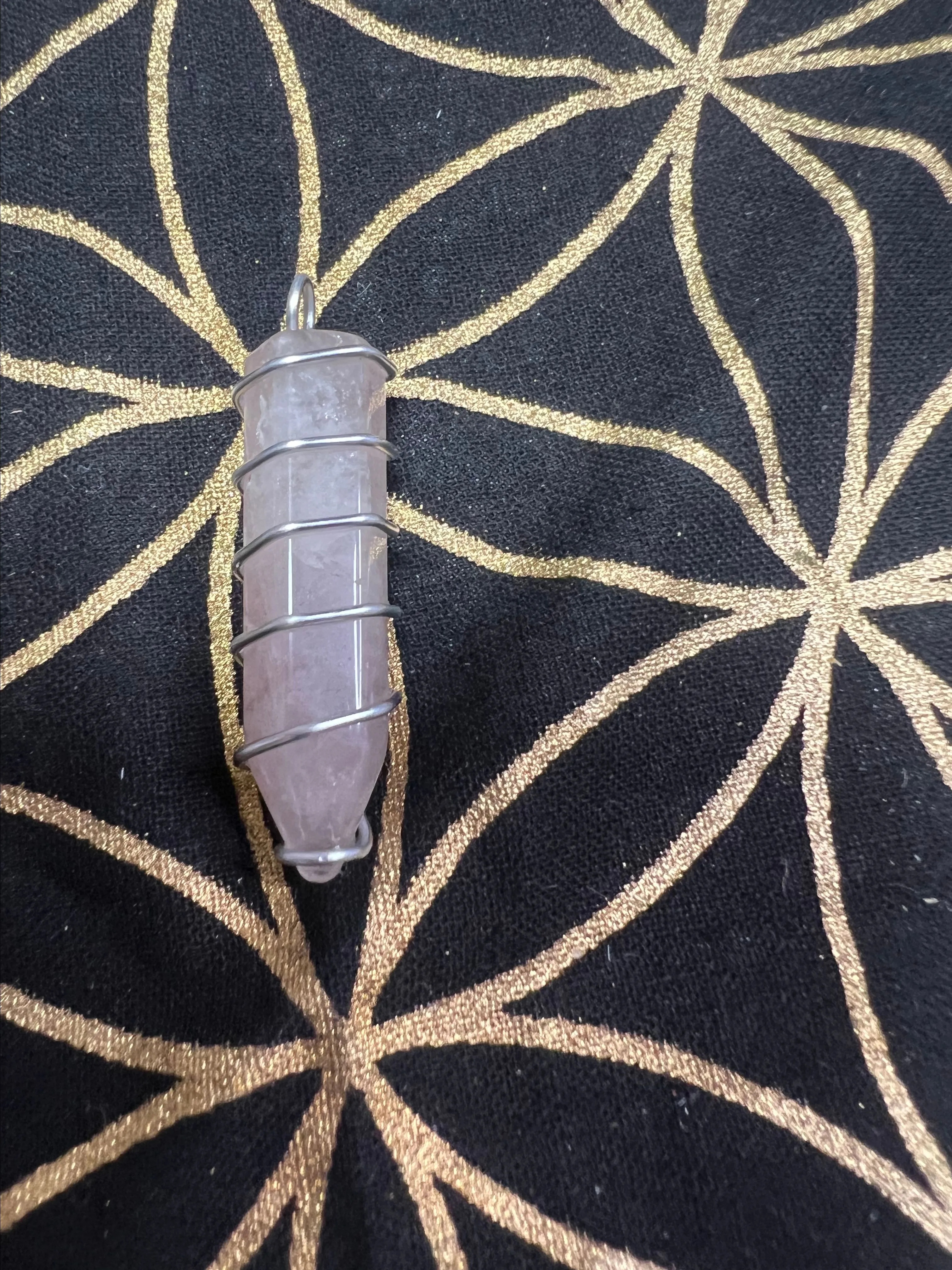 Product image for Rose Quartz point wrapped