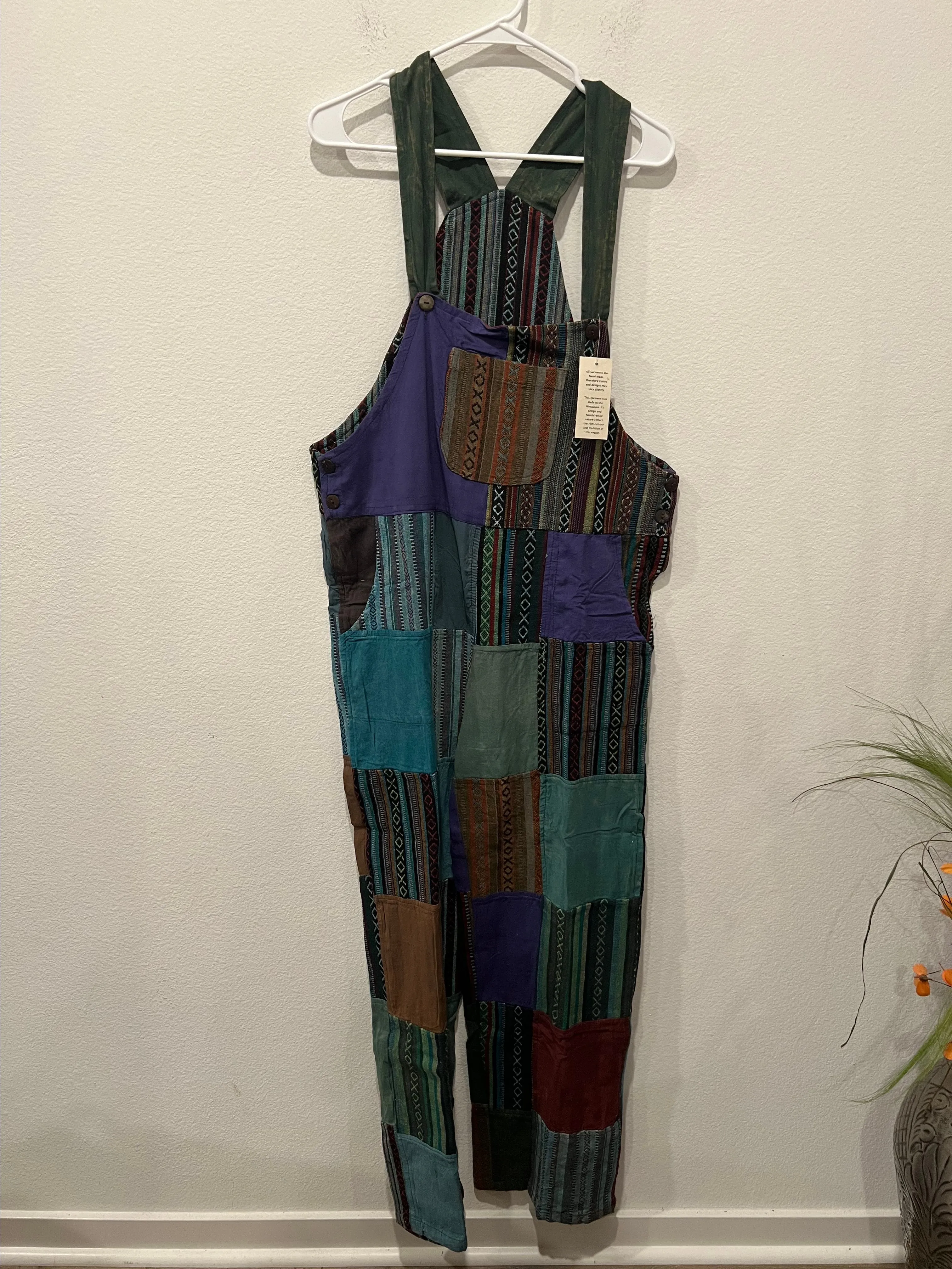 Product image for Patchwork Multicolor Overalls by Kathmandu