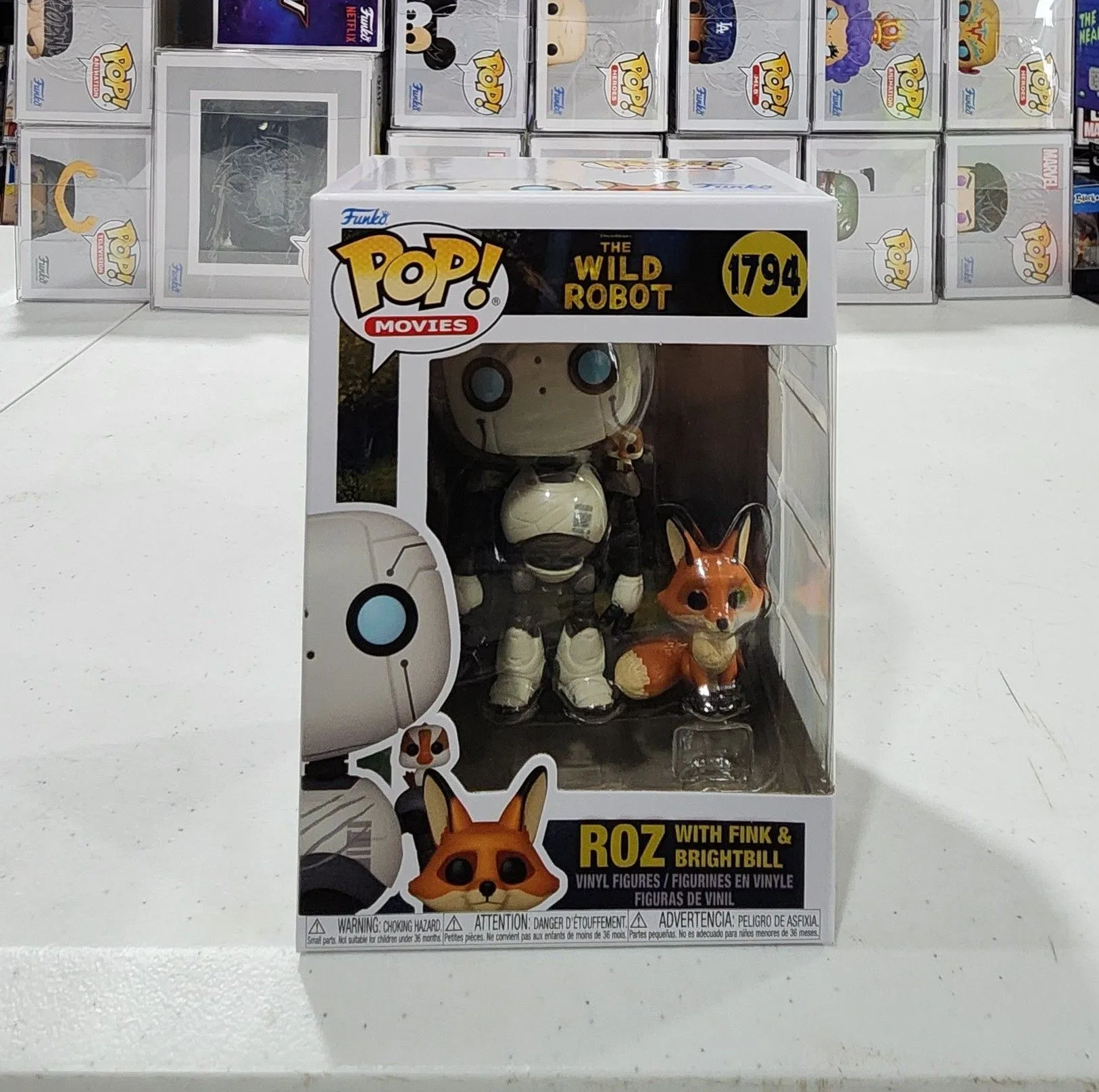 Product image for Funko Pop The Wild Robot Roz With Fink & Brightbill # 1794