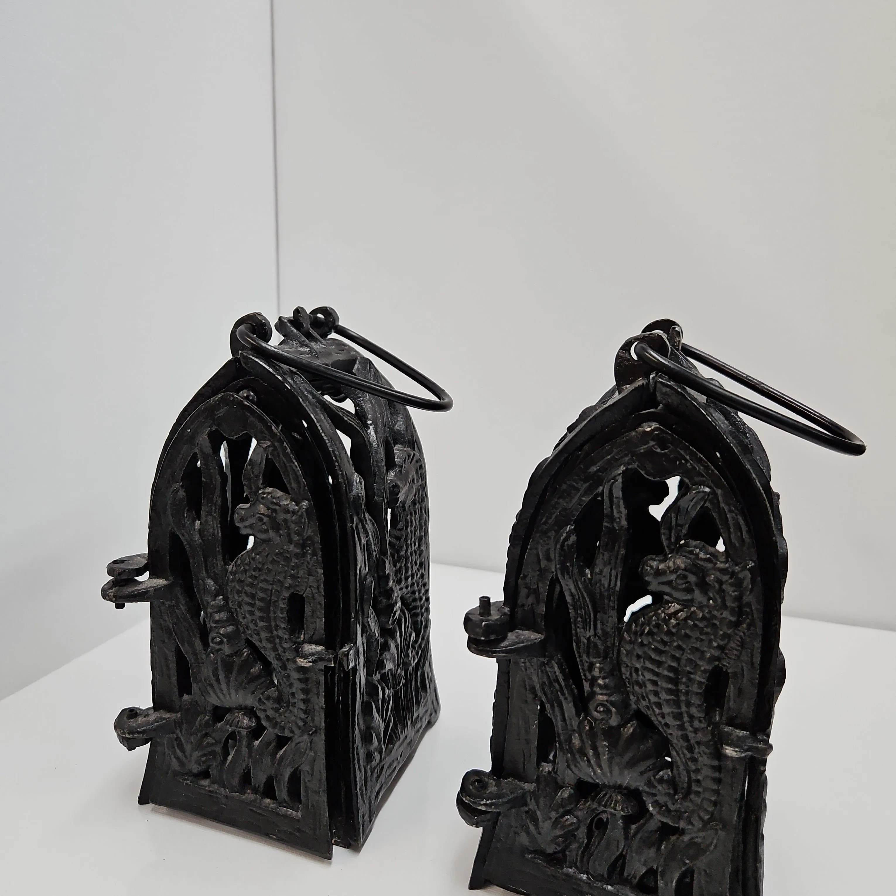Product image for cast iron candle lanterns