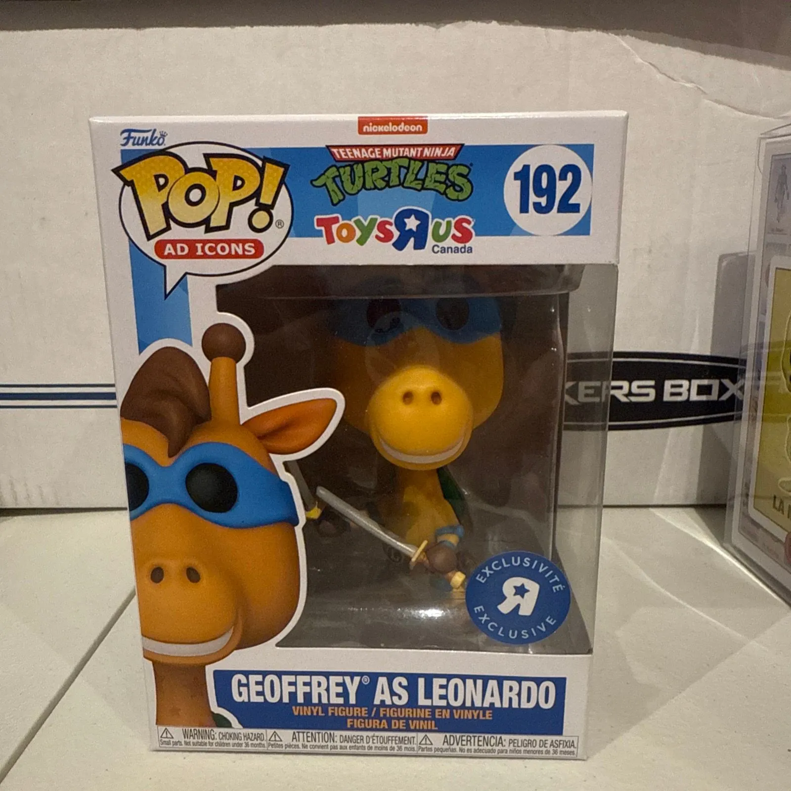 Product image for Funko Pop! Ad Icons TMNT Geoffrey as Leonardo #192 Toys-R-Us Canada Exclusive