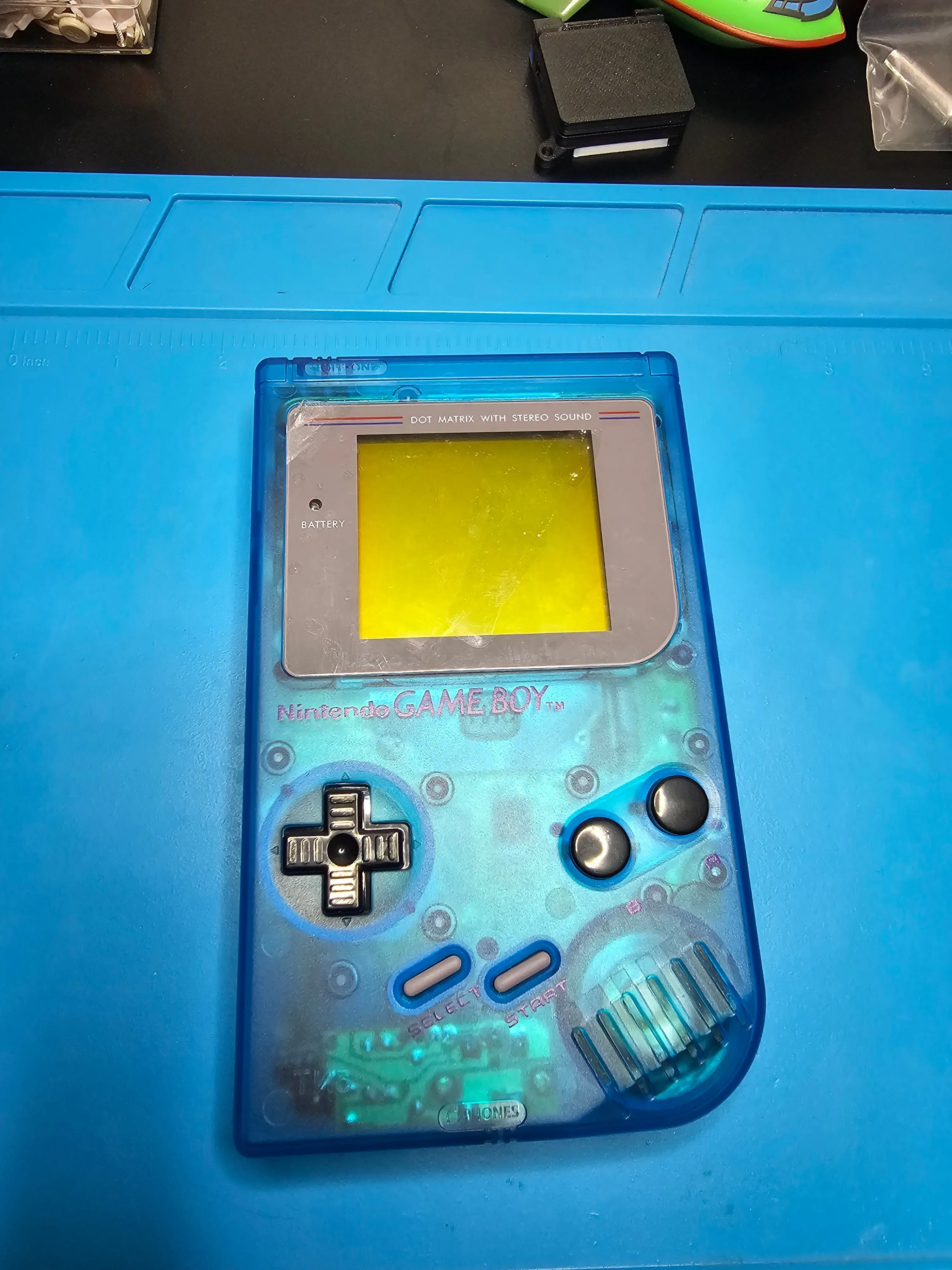 Product image for Game Boy (translucent blue, original screen)