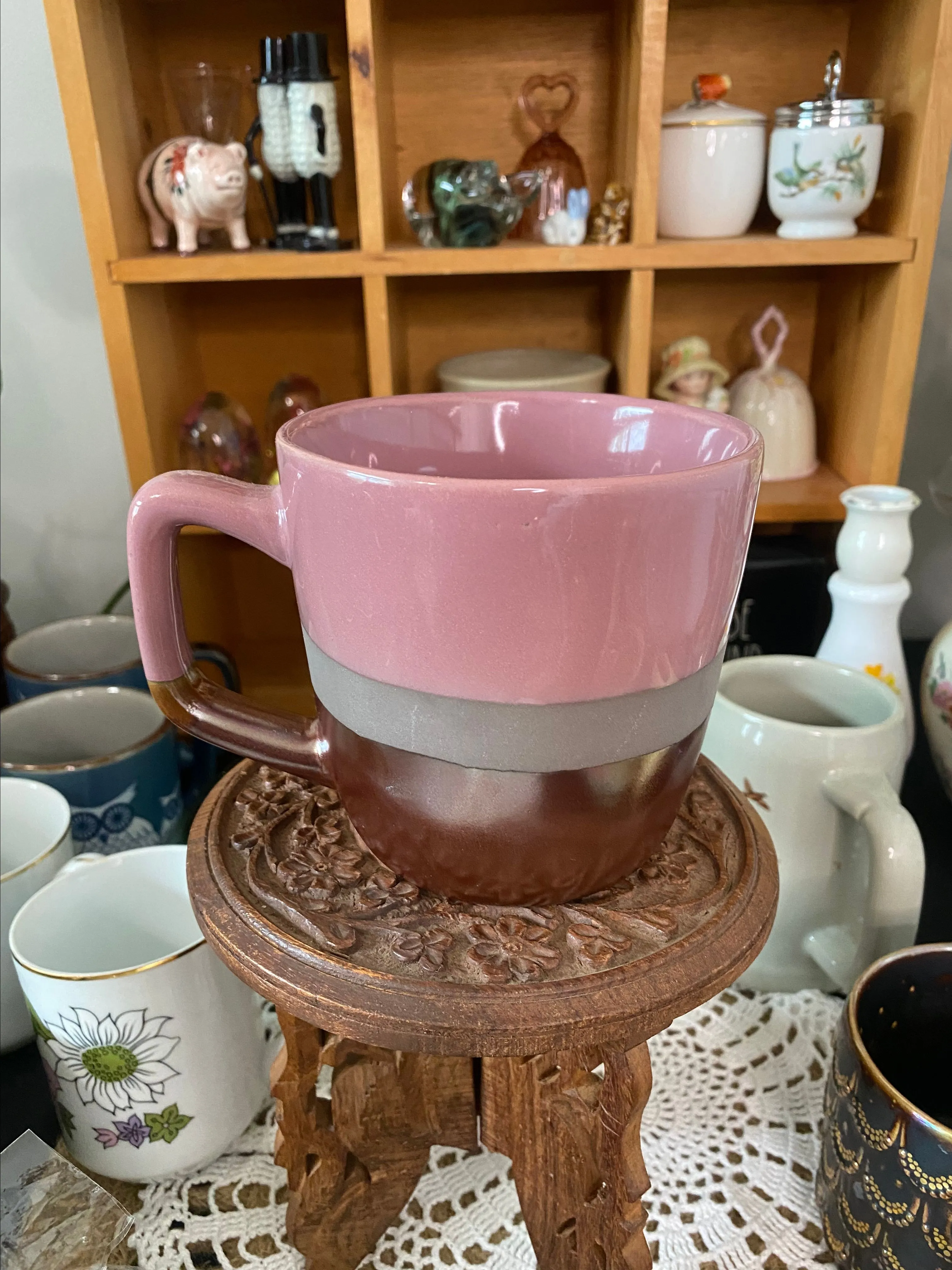 Product image for Pfaltzgraff Rose Gold & Pink Coffee Mug