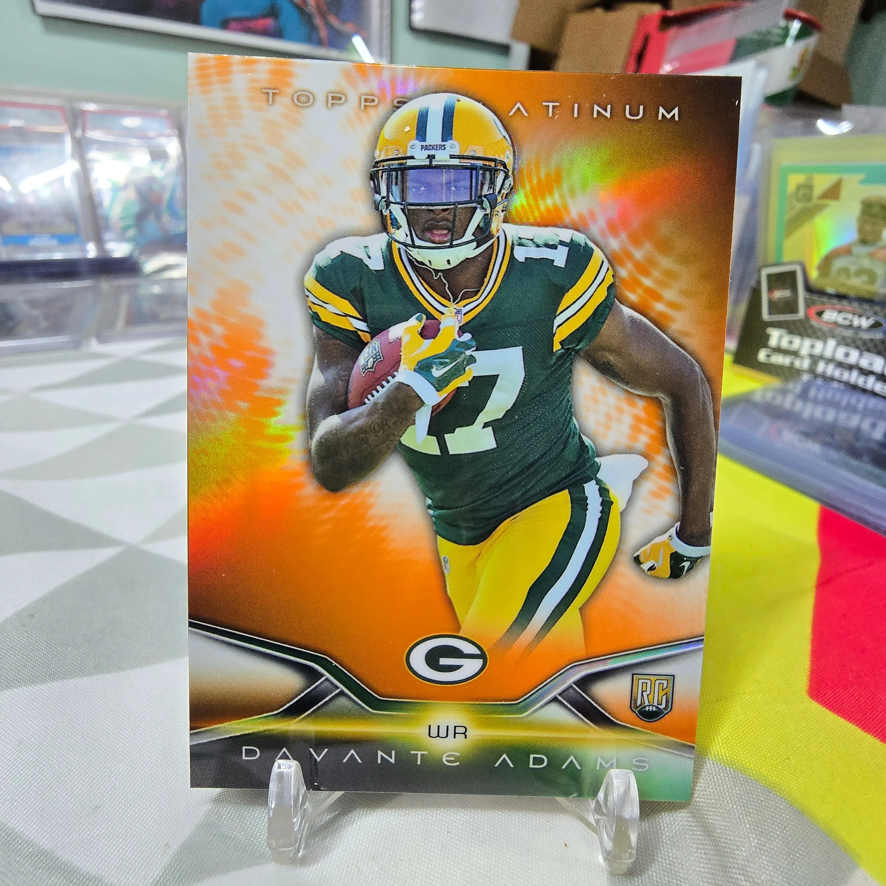 Product image for Davante Adams 2014 Topps Platinum #107 Rookie Orange Refractor RC Packers Raiders Jets