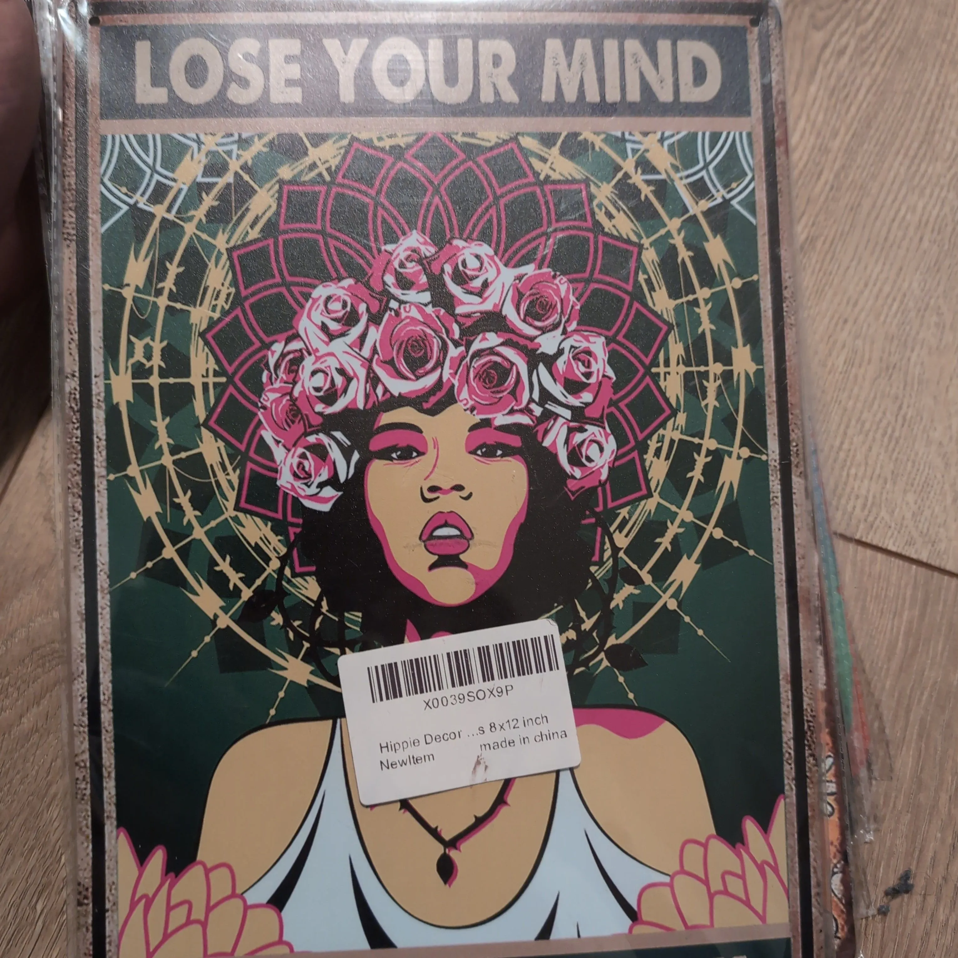 Product image for Lose your mind find your soul 8x12 metal picture $20