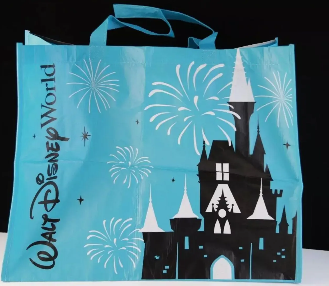 Product image for New WDW Disney Parks Four Parks  Reusable Large Blue Shopping Bag Tote