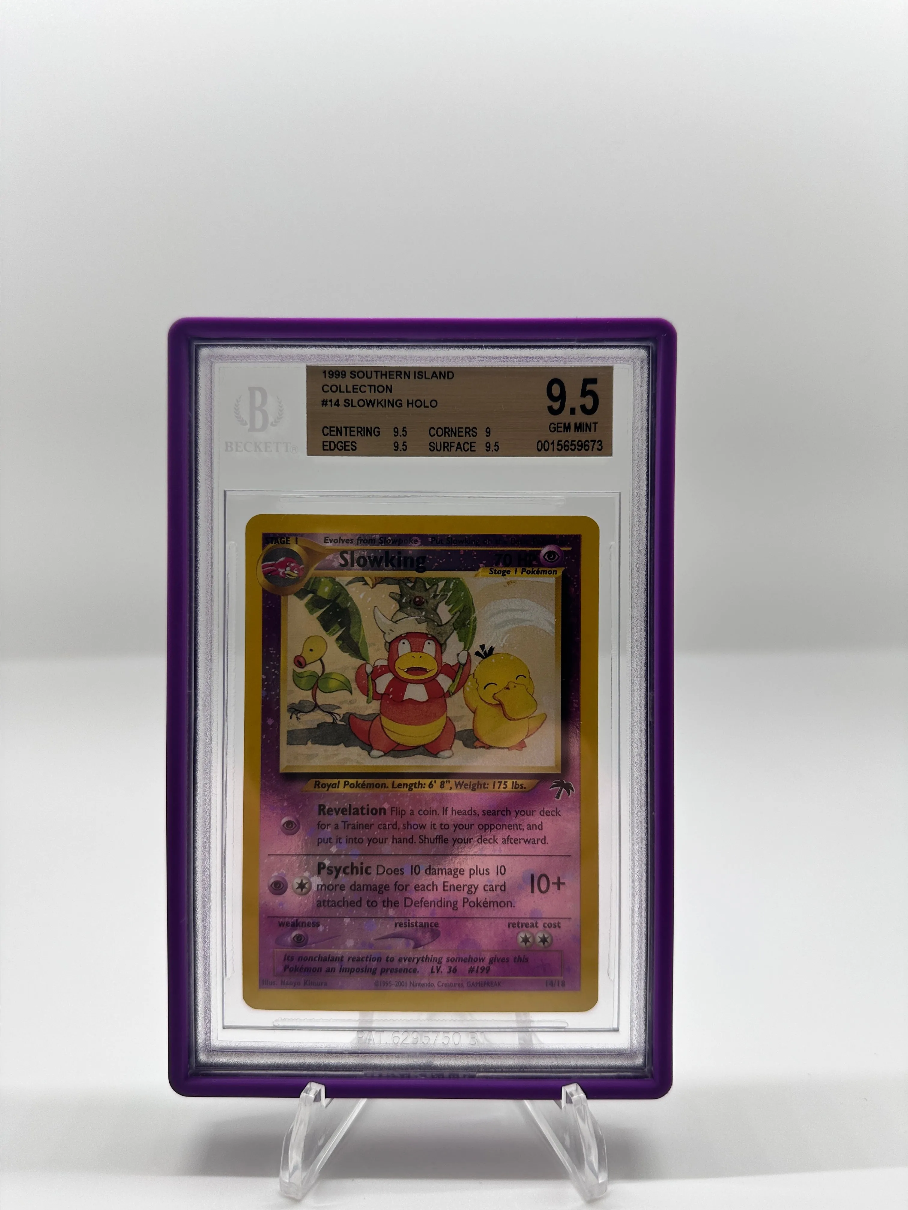Product image for POP 1!!! None higher! Slowking Southern Islands BGS Gem Mint 9.5