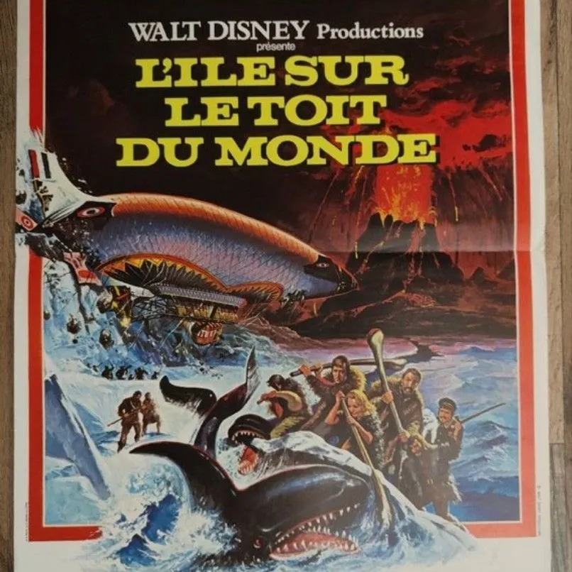 Product image for 1974 The Island at the Top of the World Disney Original French Movie Poster