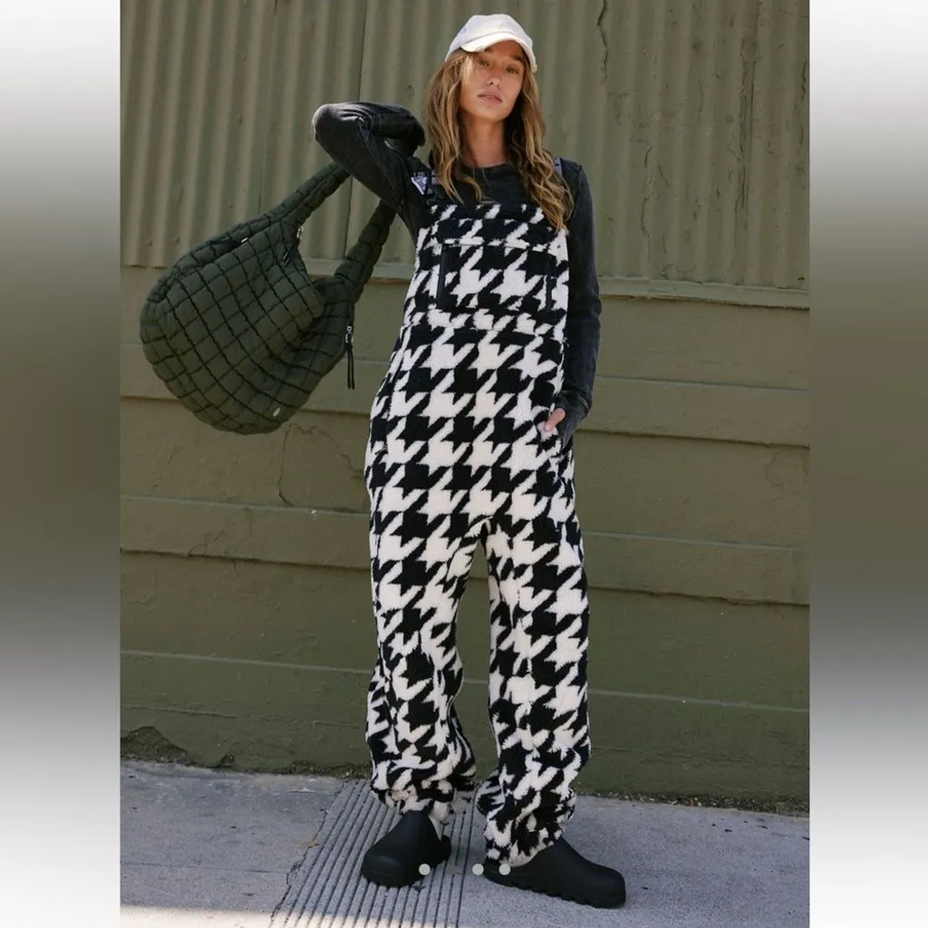 Product image for Free People FP Movement Hit The Slopes Printed Salopette Houndstooth Size XS